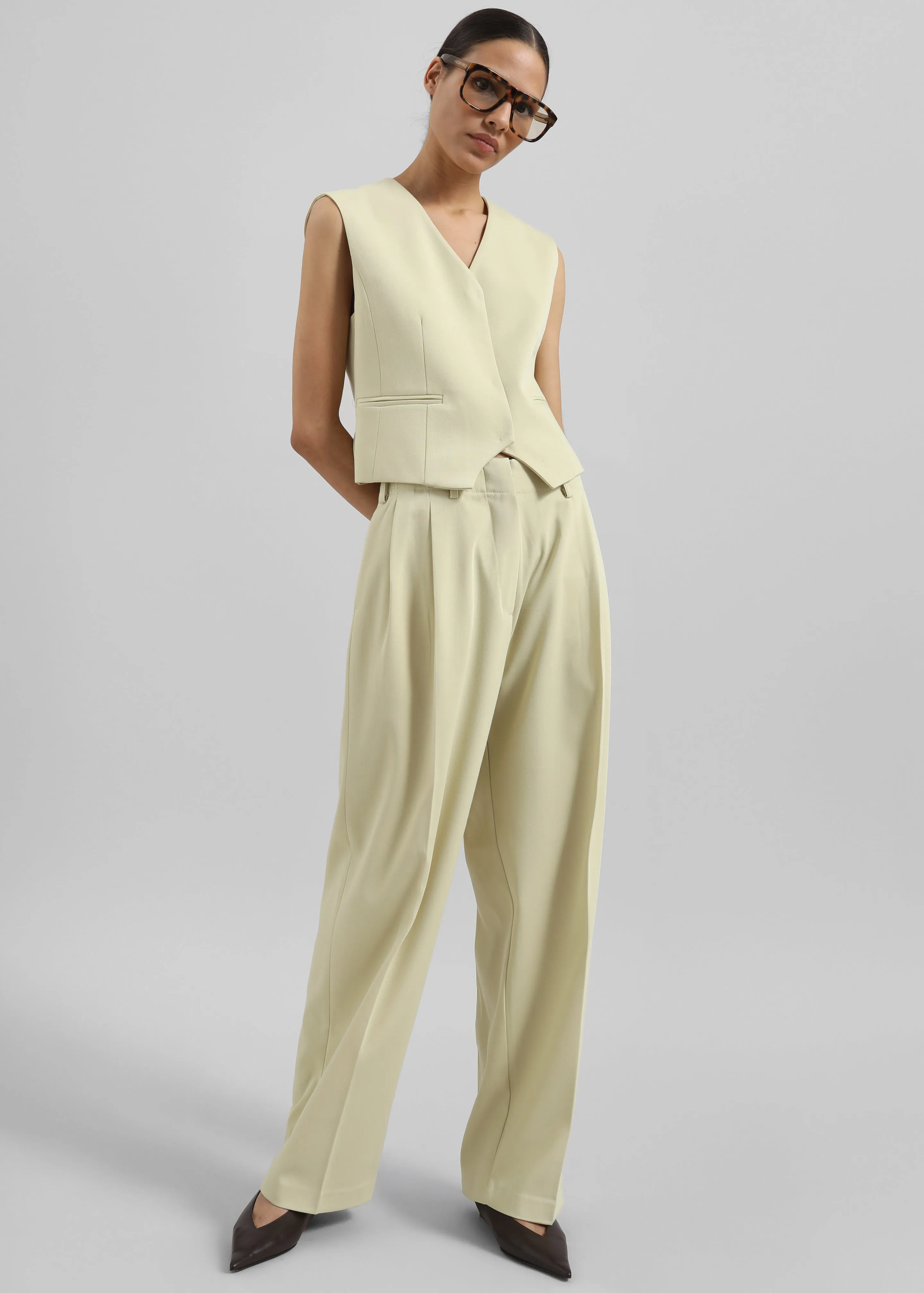 Varsen Vest - Pale Yellow sold by Frankie Shop product image thumbnail 4