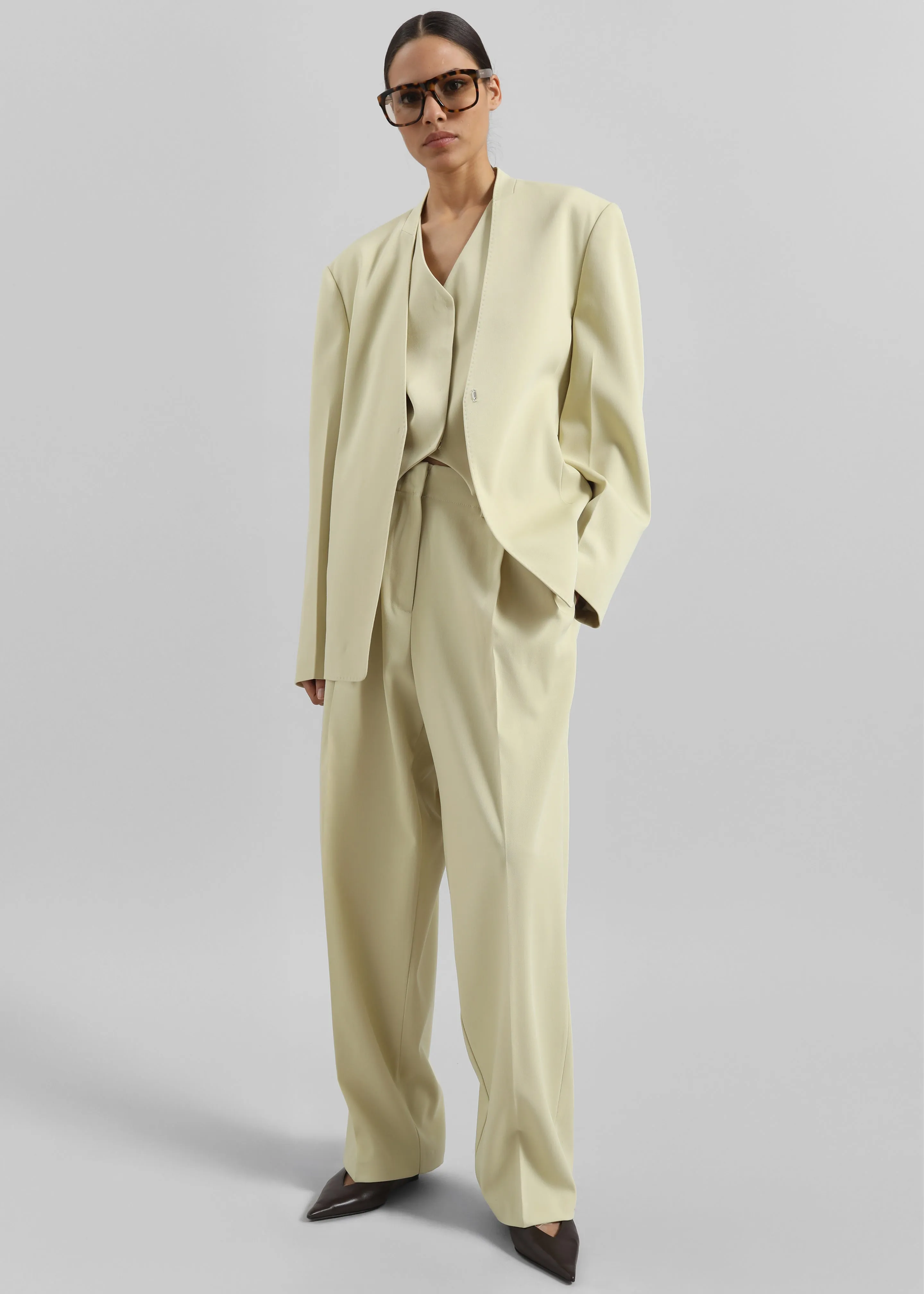 Varsen Vest - Pale Yellow sold by Frankie Shop product image thumbnail 5