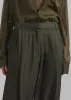 Marfa Pleated Silk Trousers - Khaki sold by Frankie Shop