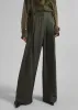 Marfa Pleated Silk Trousers - Khaki sold by Frankie Shop