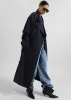 Salford Pinstripe Trench - Navy sold by Frankie Shop