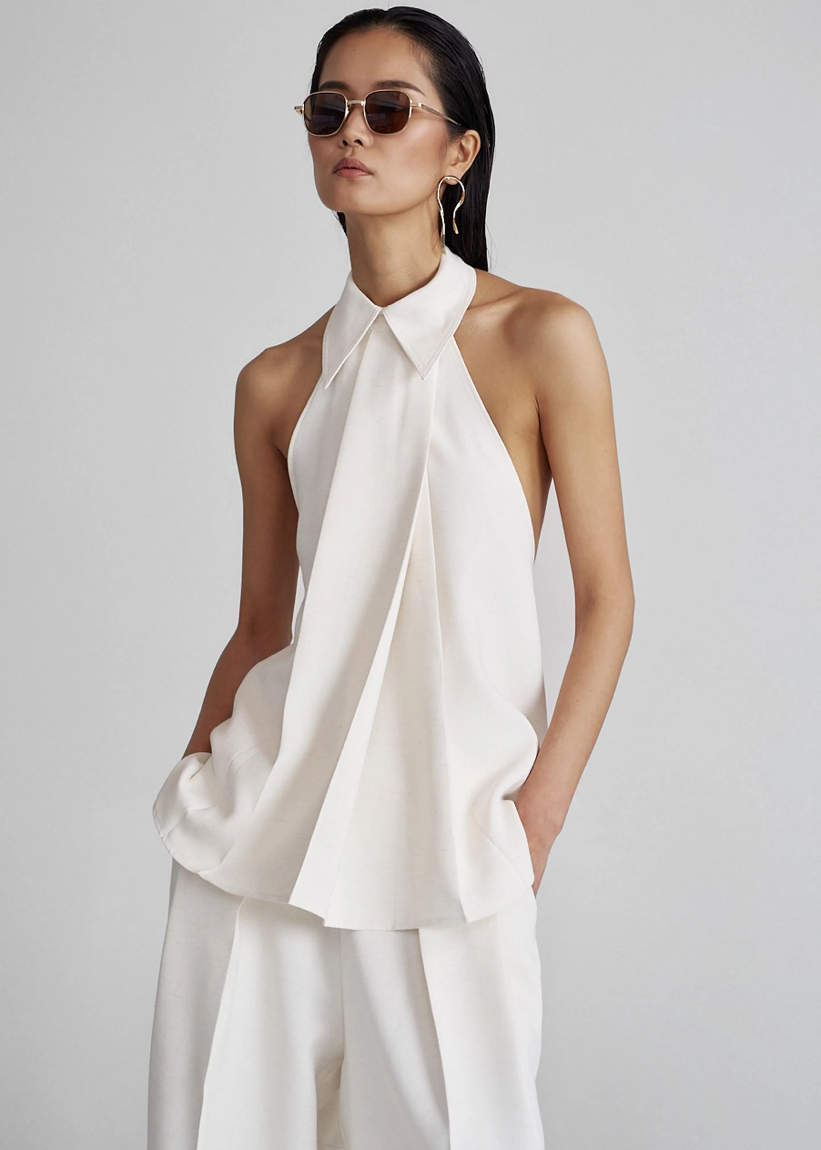 Corsham Halter Wrap Top - White sold by Frankie Shop product image thumbnail 4