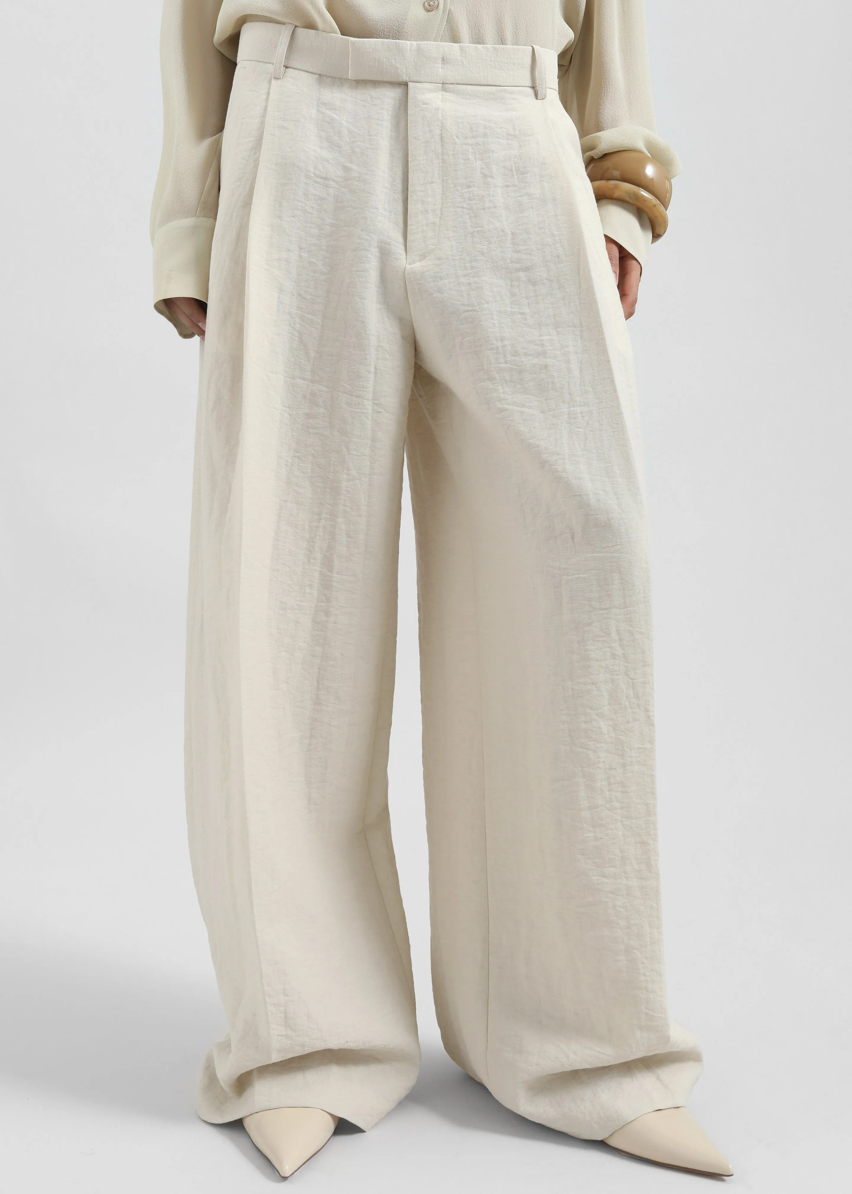 Yasmine Trousers - Light Beige sold by Frankie Shop product image thumbnail 3