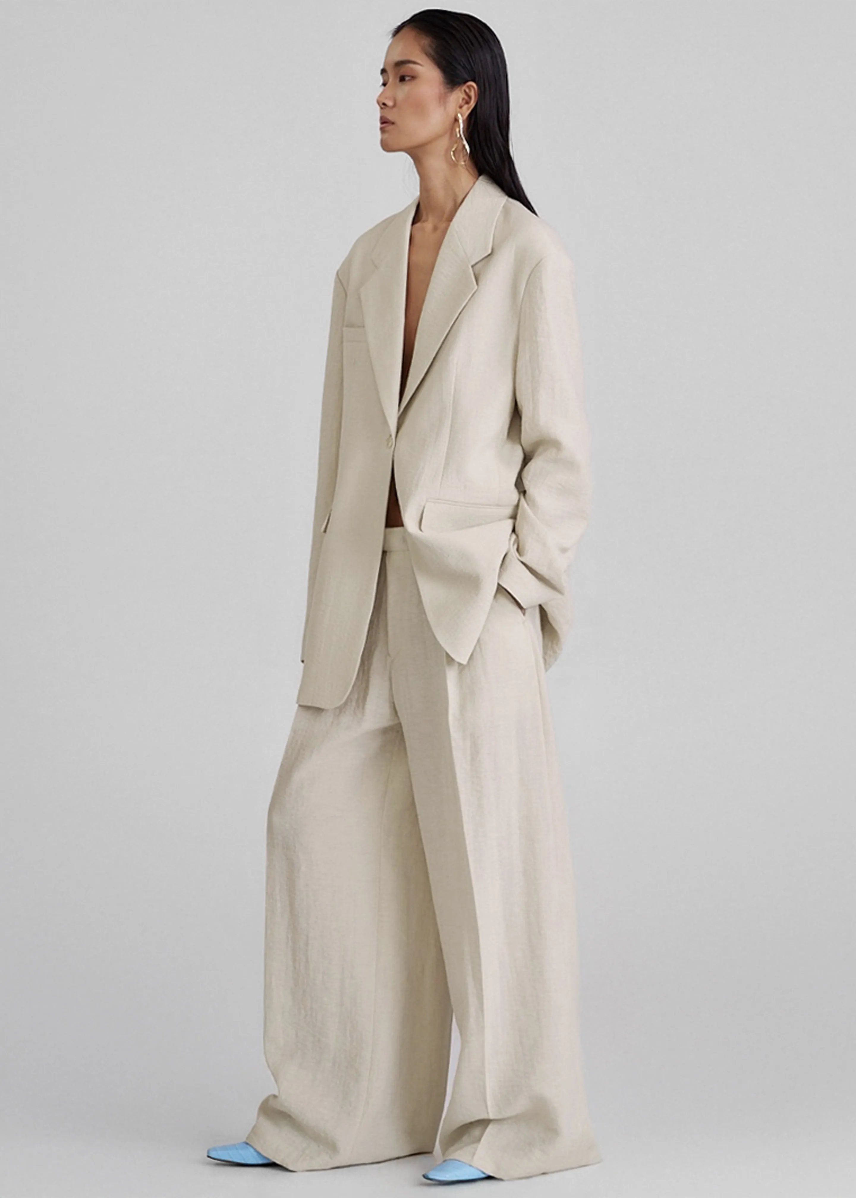 Yasmine Trousers - Light Beige sold by Frankie Shop product image thumbnail 5
