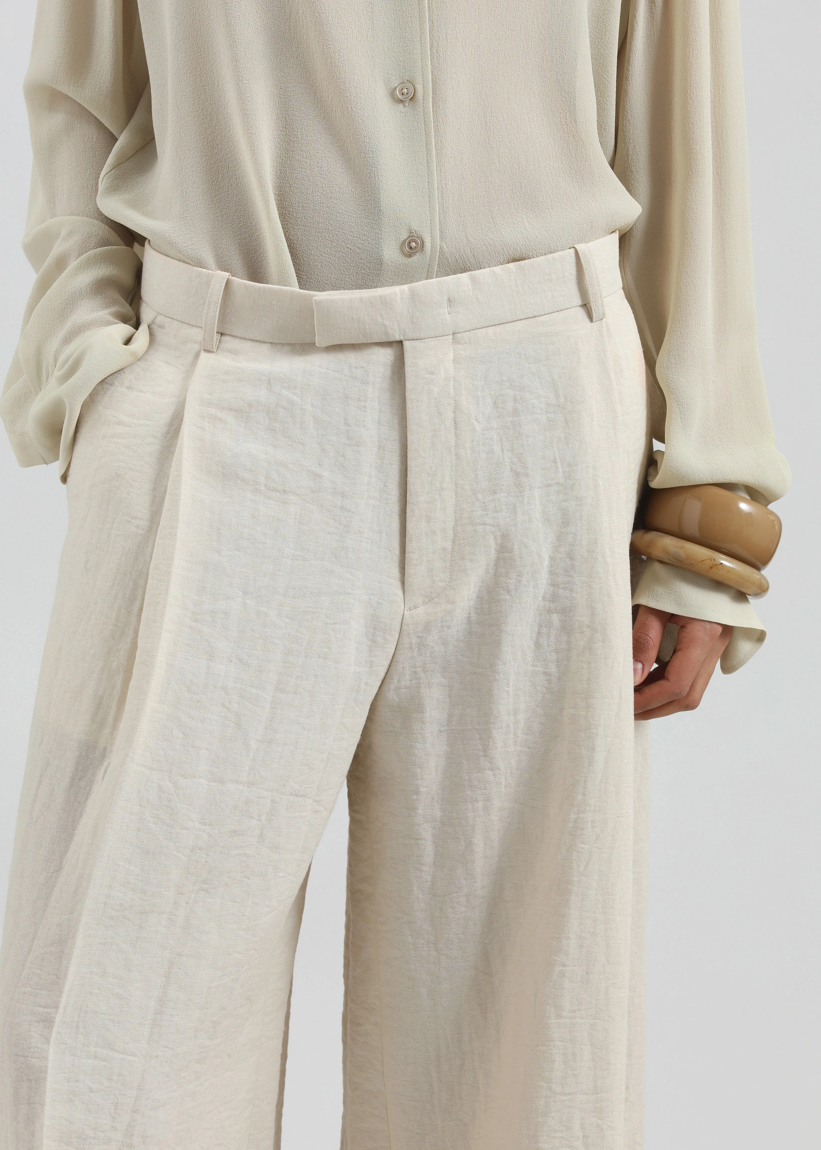 Yasmine Trousers - Light Beige sold by Frankie Shop product image thumbnail 4