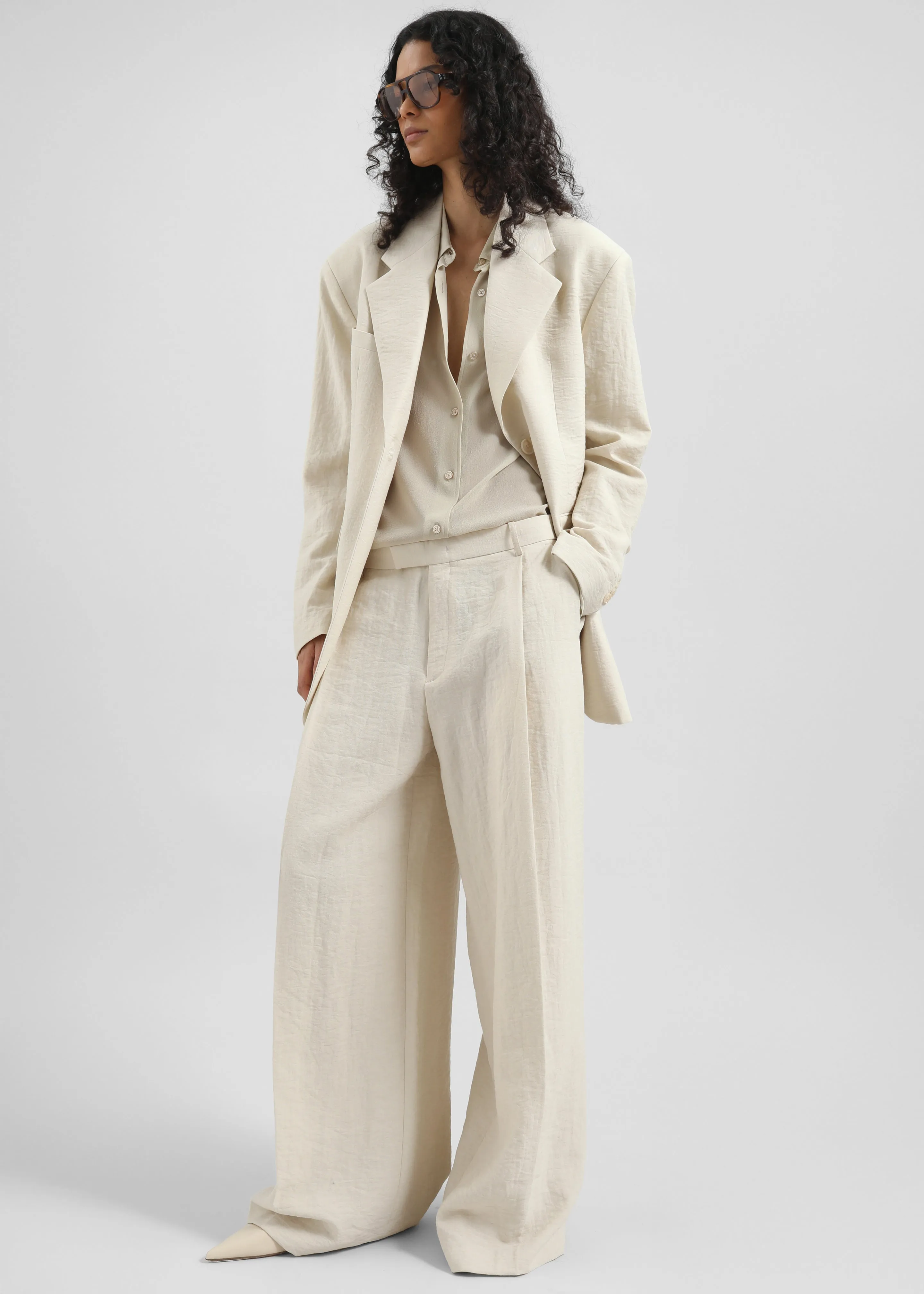 Yasmine Trousers - Light Beige sold by Frankie Shop product image thumbnail 2