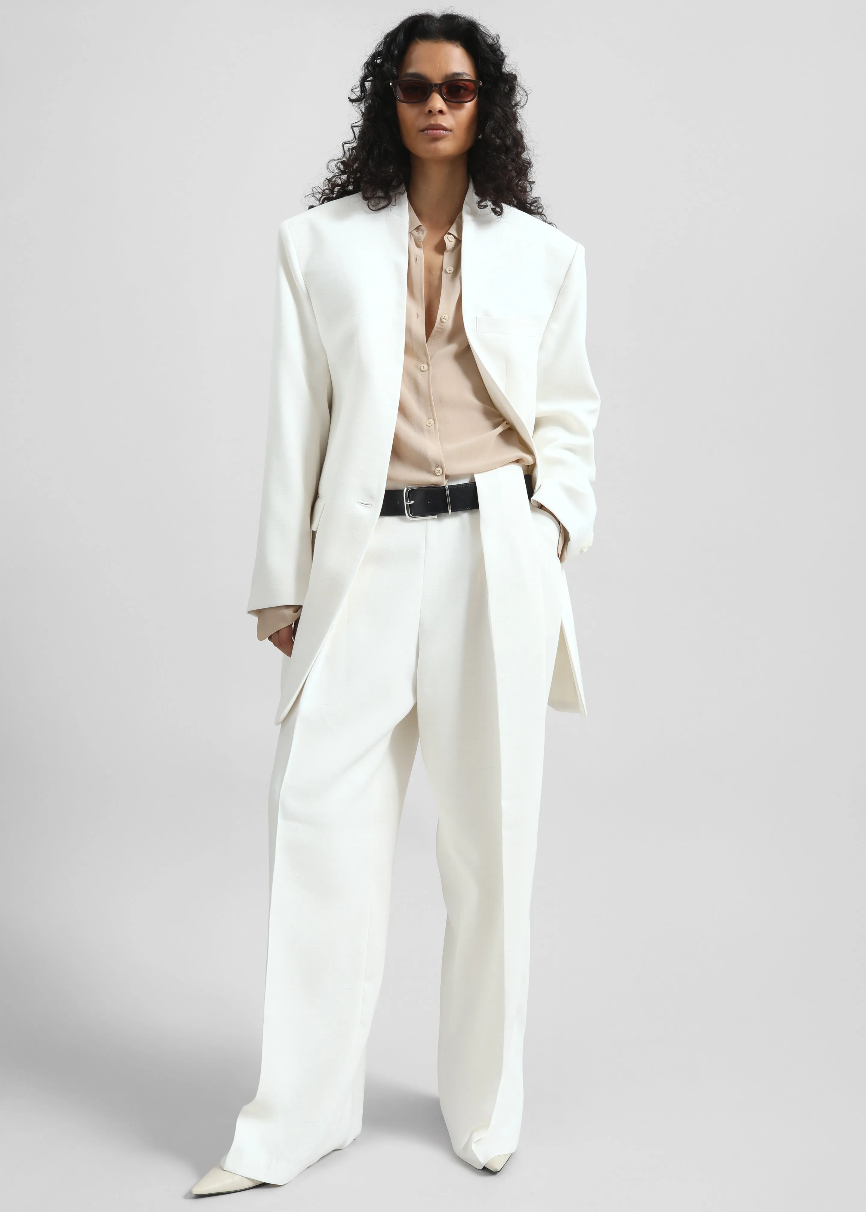 Corsham Collarless Oversized Blazer - White sold by Frankie Shop product image thumbnail 4