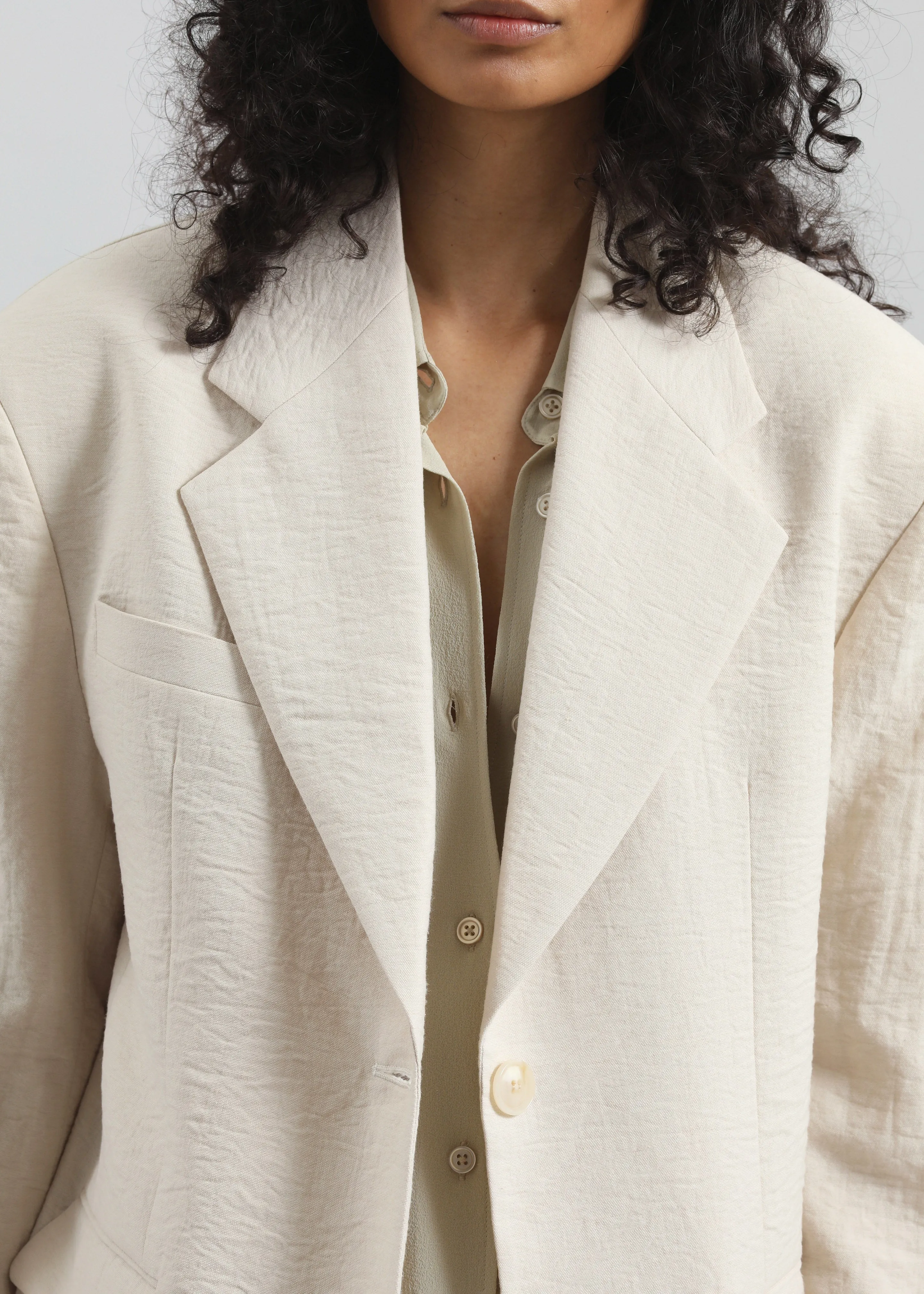 Yasmine Oversized Blazer - Light Beige sold by Frankie Shop product image thumbnail 5