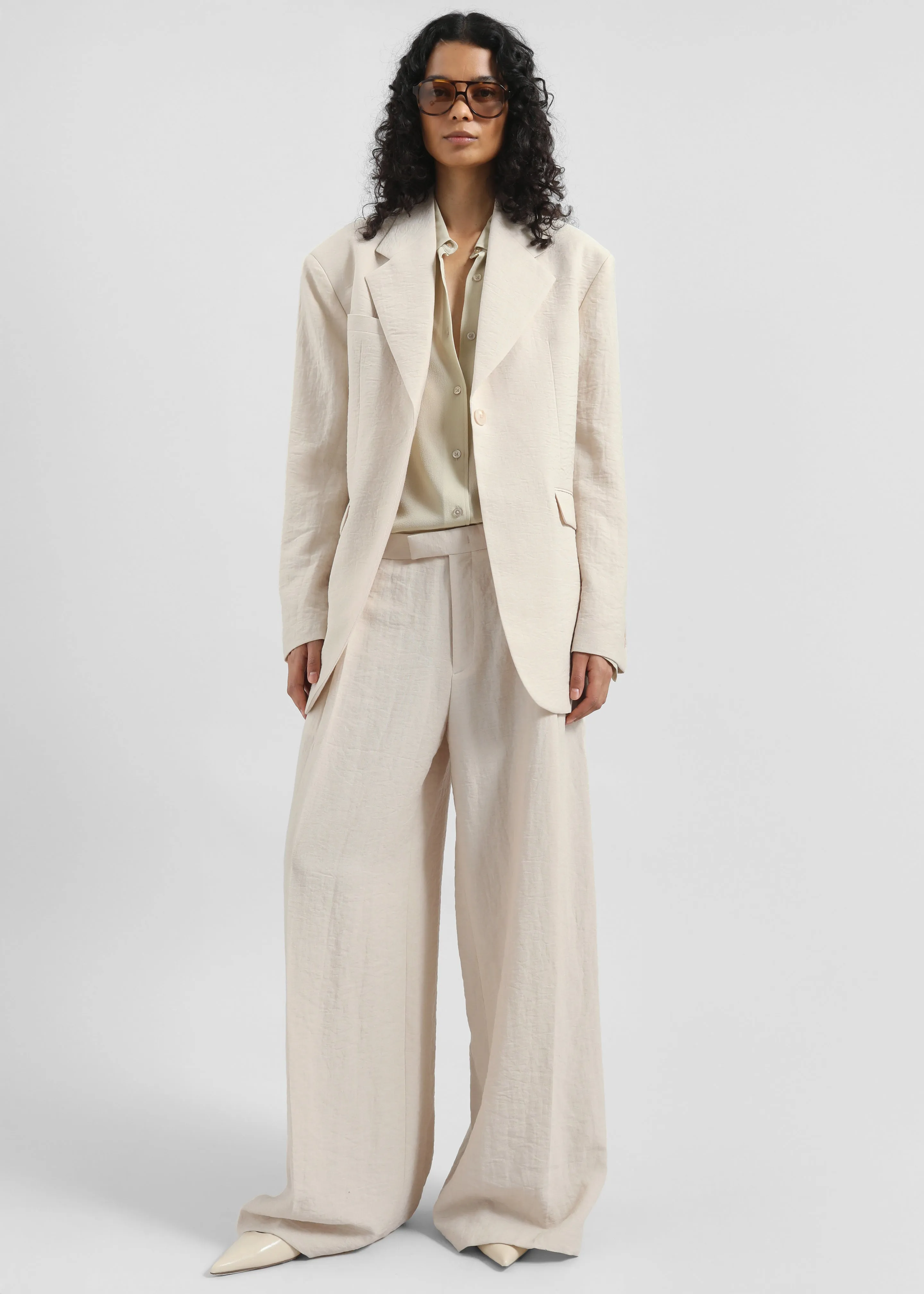 Yasmine Oversized Blazer - Light Beige sold by Frankie Shop product image thumbnail 3