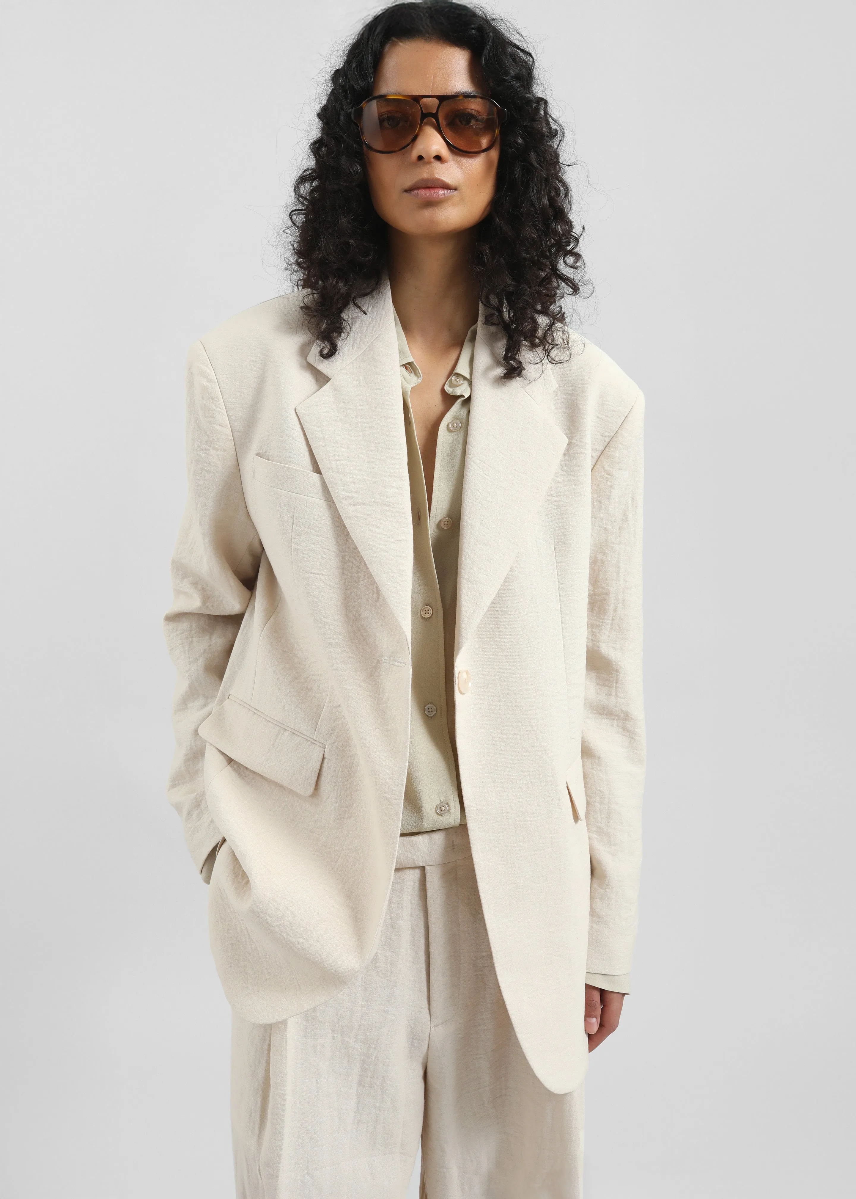 Yasmine Oversized Blazer - Light Beige sold by Frankie Shop product image thumbnail 2