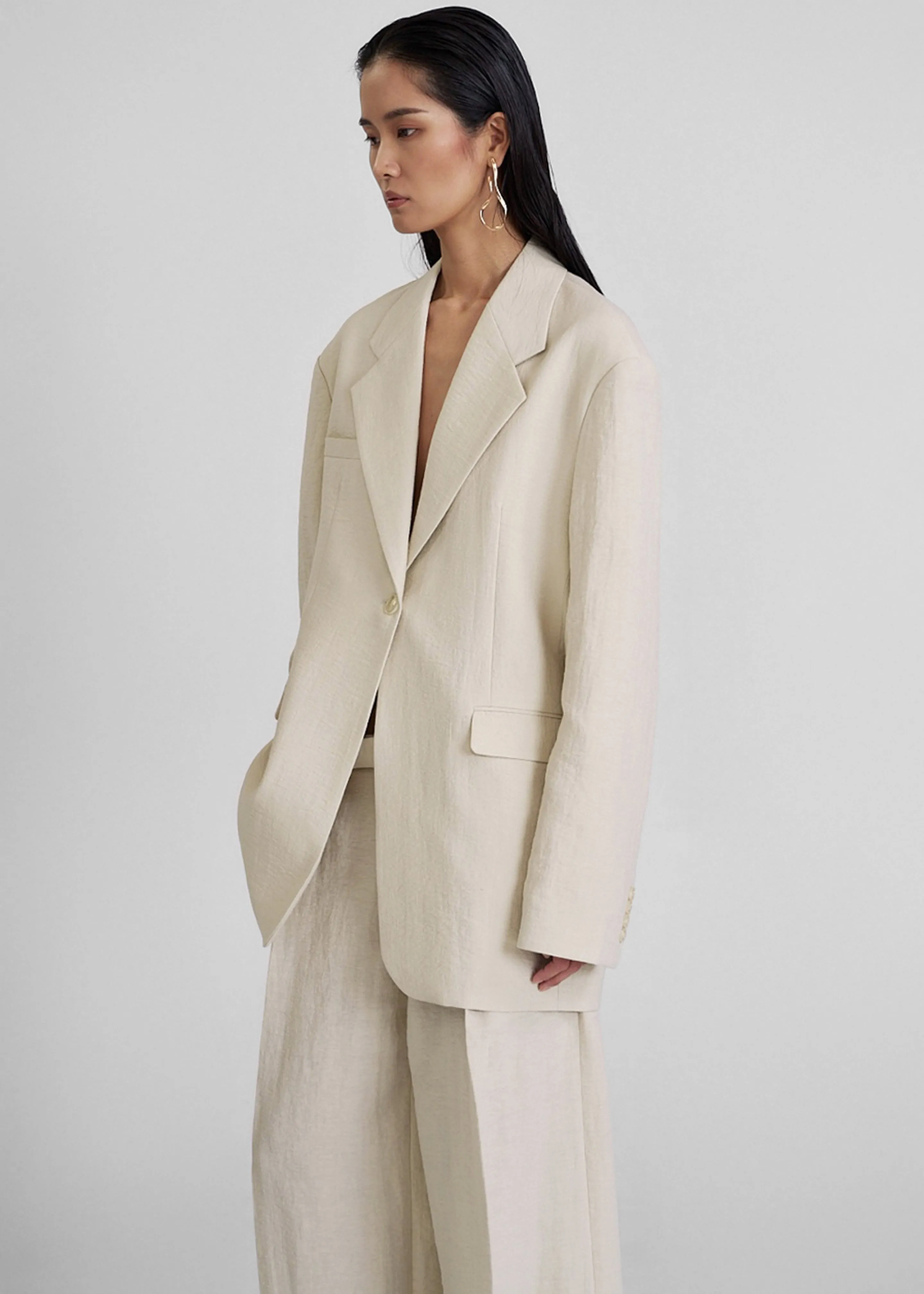 Yasmine Oversized Blazer - Light Beige sold by Frankie Shop product image thumbnail 4