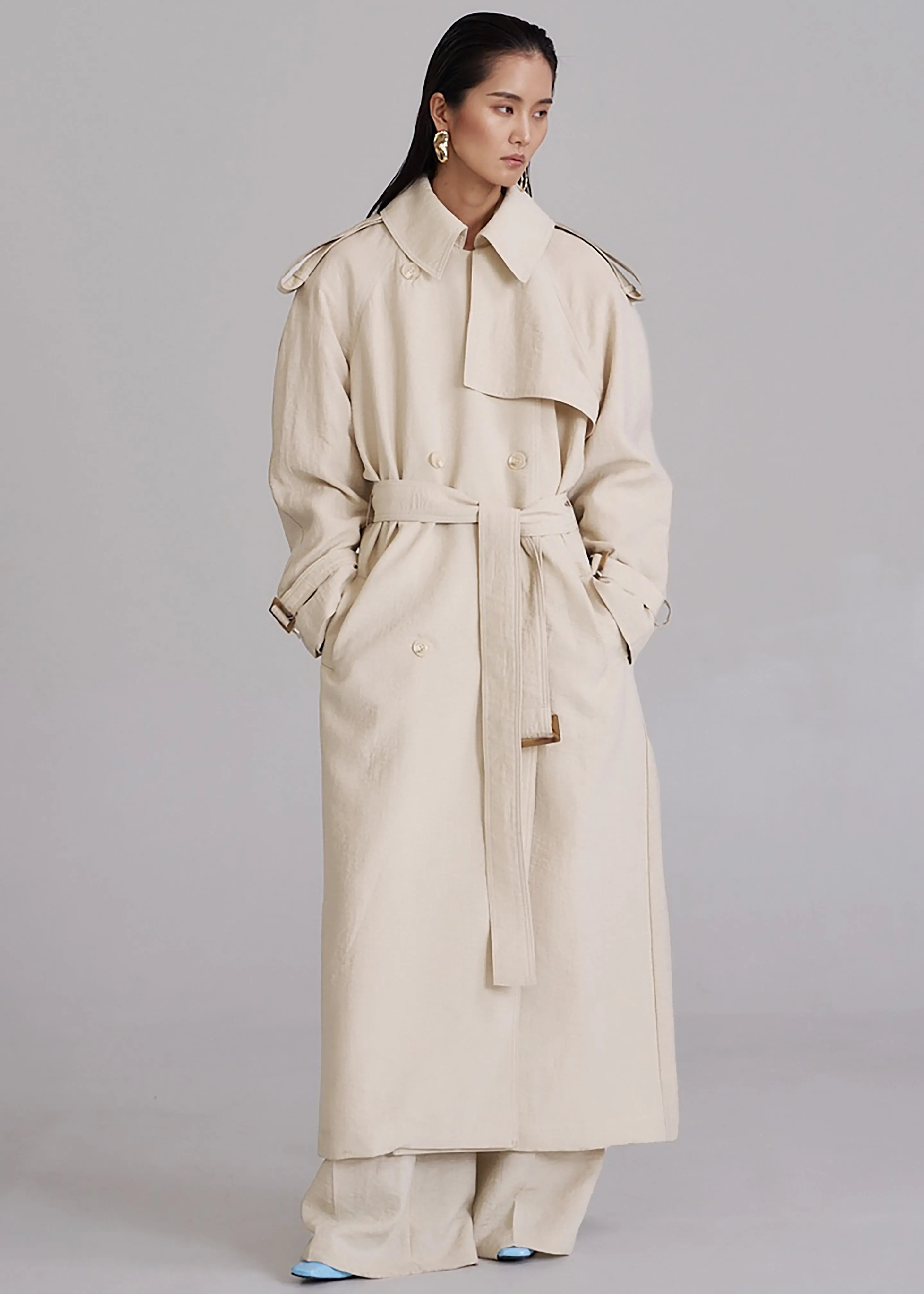 Yasmine Trench Coat - Light Beige sold by Frankie Shop product image thumbnail 4
