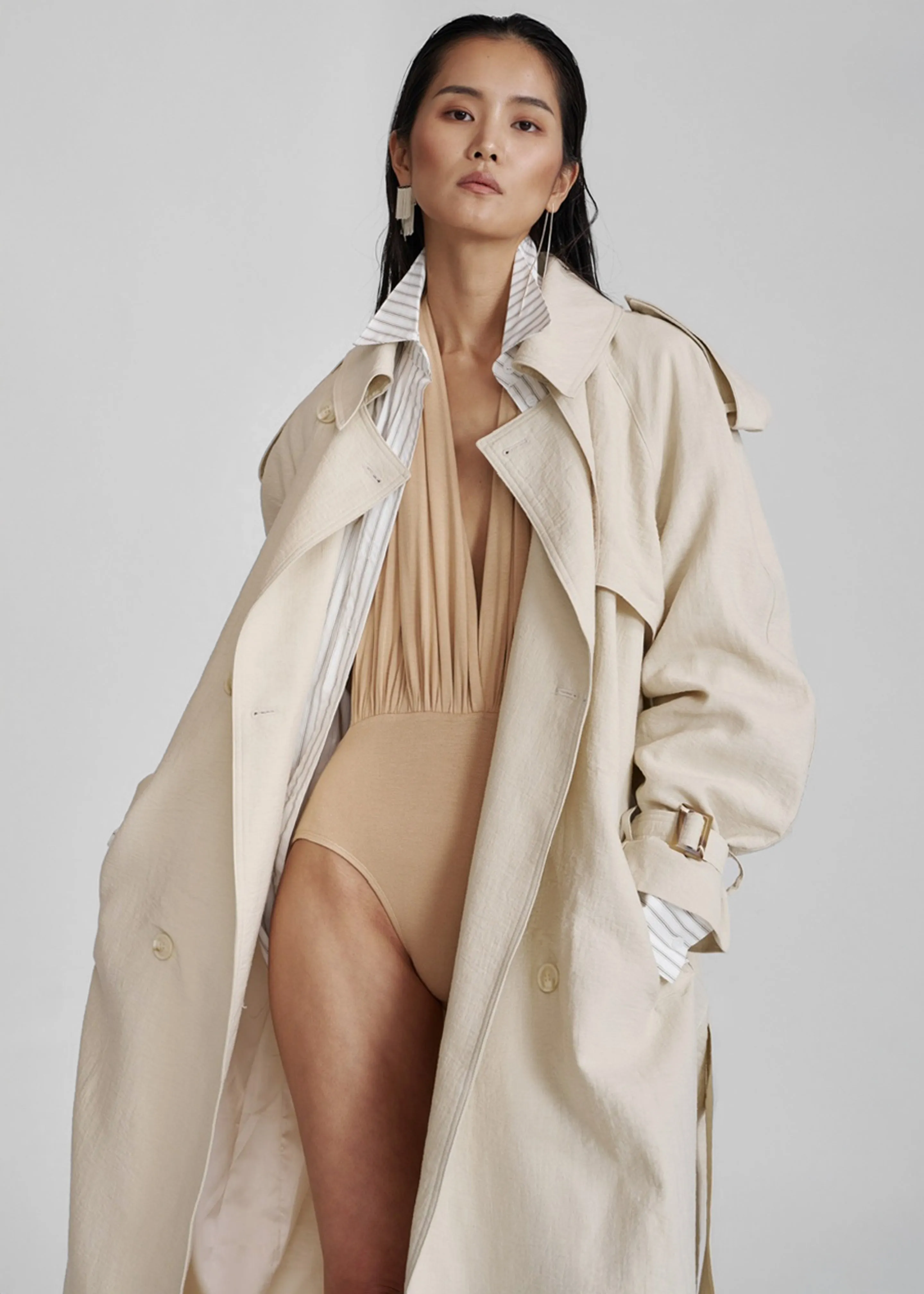 Yasmine Trench Coat - Light Beige sold by Frankie Shop product image thumbnail 2