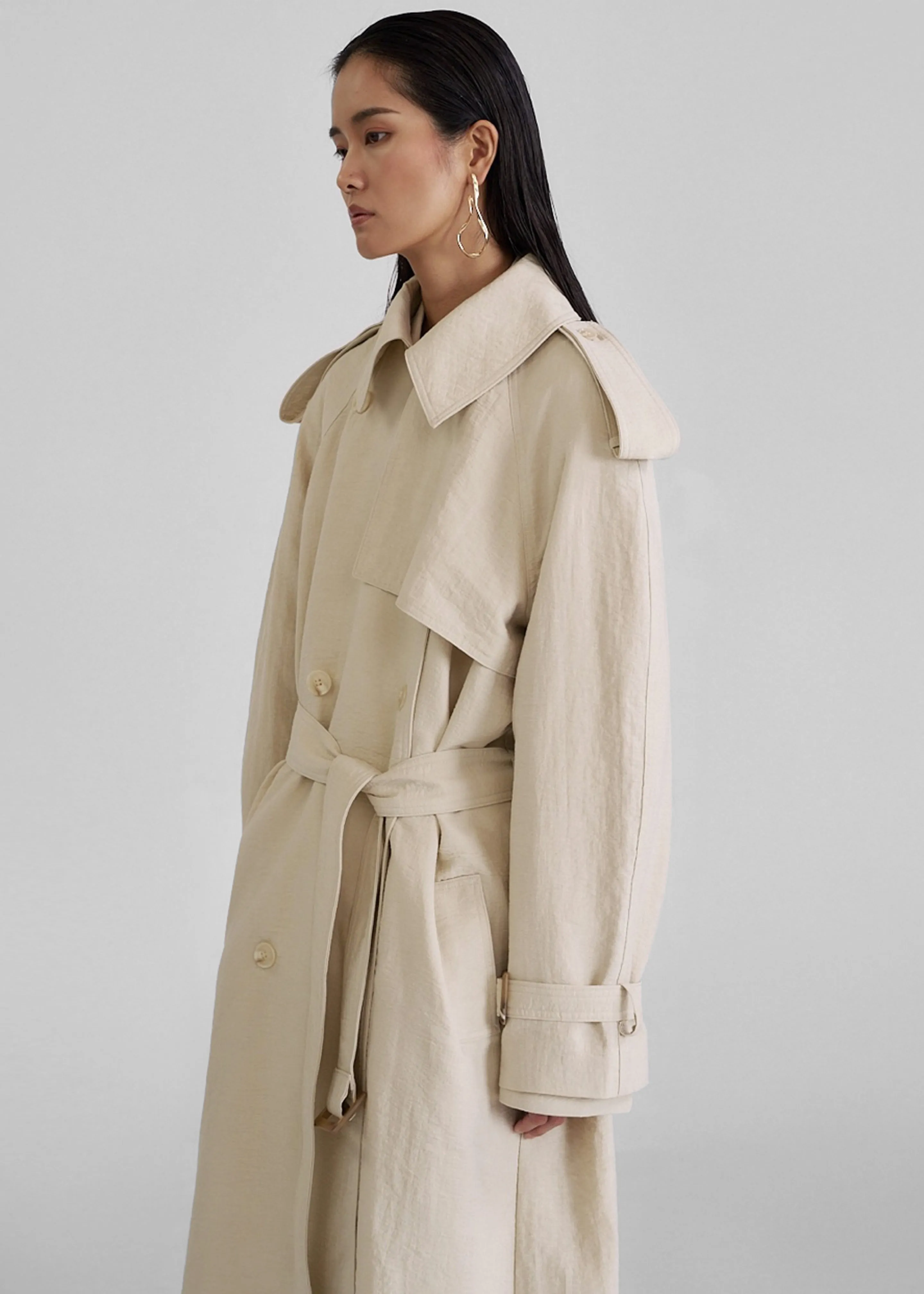 Yasmine Trench Coat - Light Beige sold by Frankie Shop product image thumbnail 5