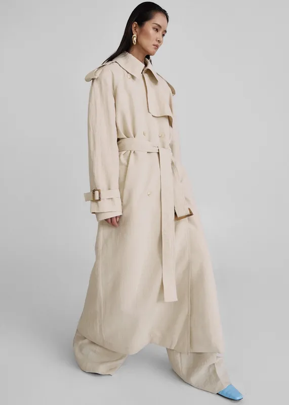 Yasmine Trench Coat - Light Beige sold by Frankie Shop