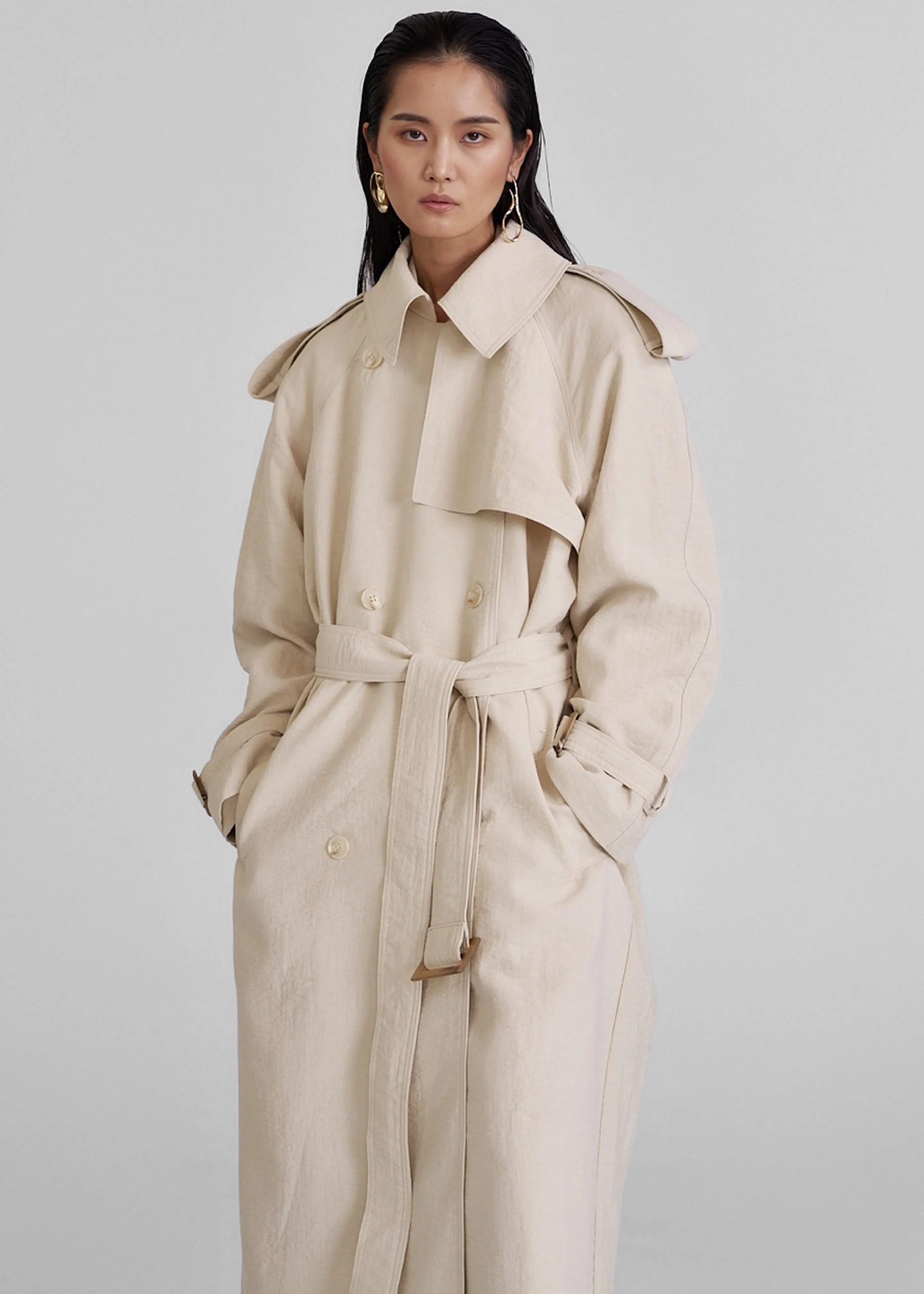 Yasmine Trench Coat - Light Beige sold by Frankie Shop product image thumbnail 3