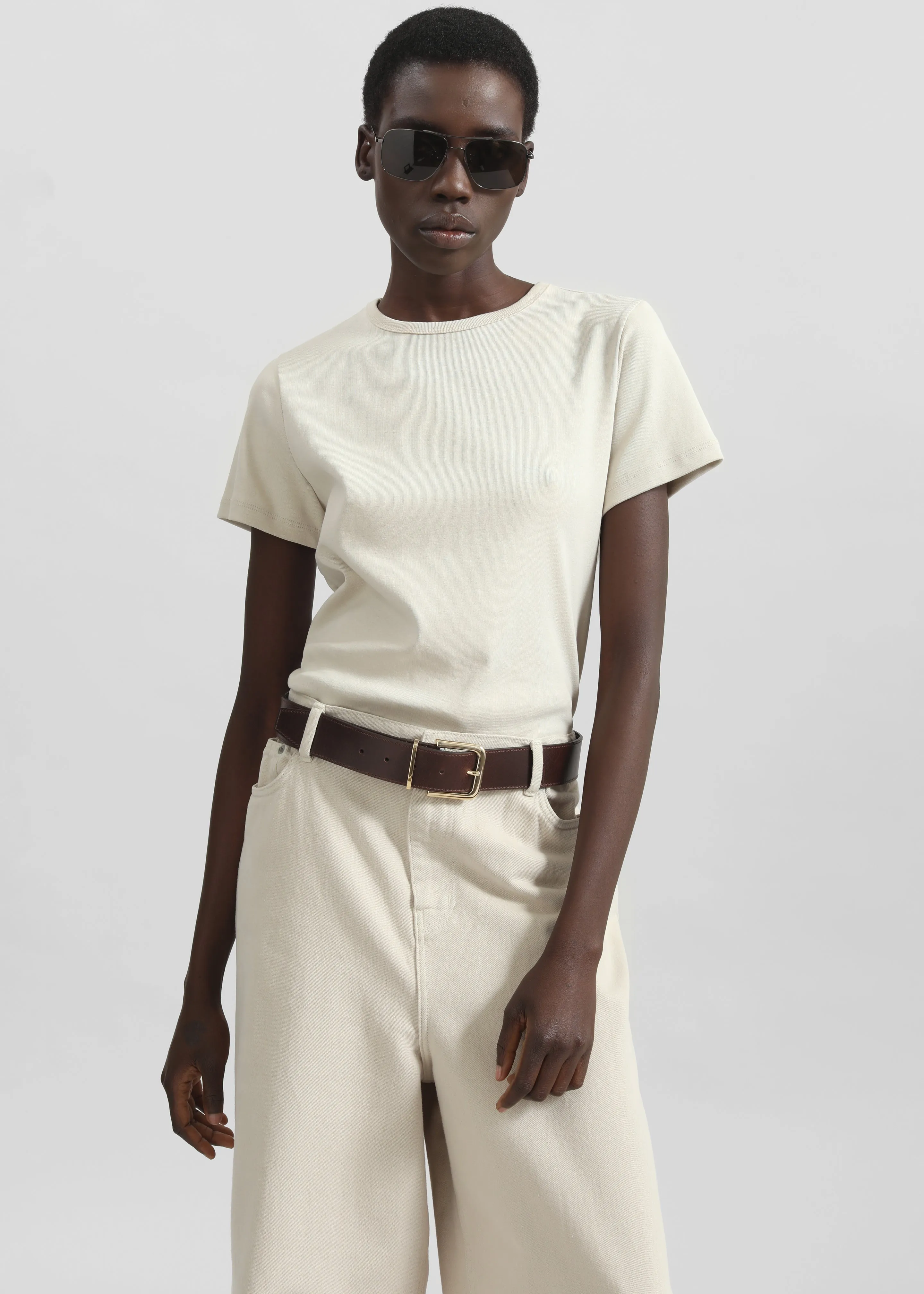 Eben Tee - Light Beige sold by Frankie Shop product image thumbnail 3