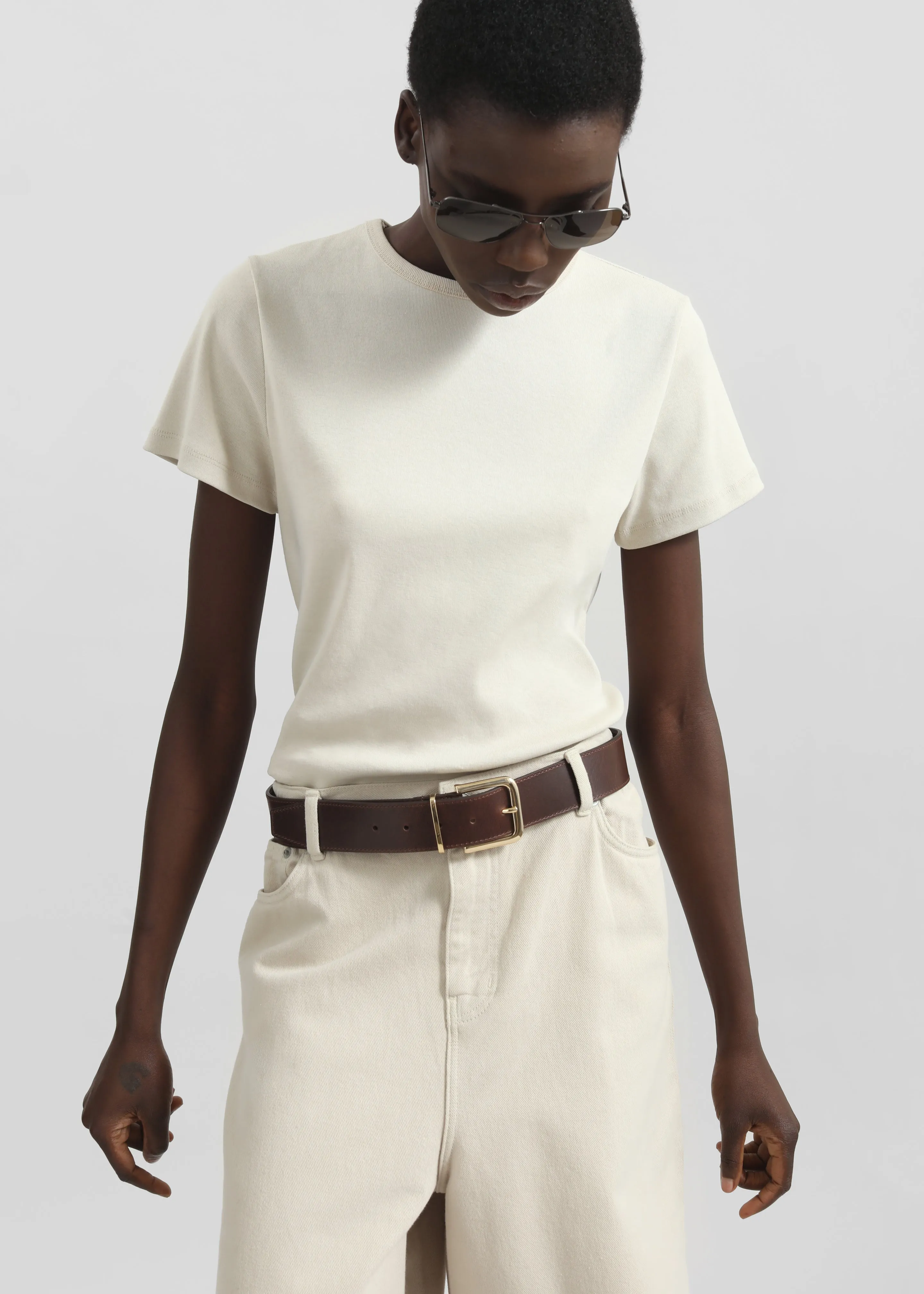 Eben Tee - Light Beige sold by Frankie Shop