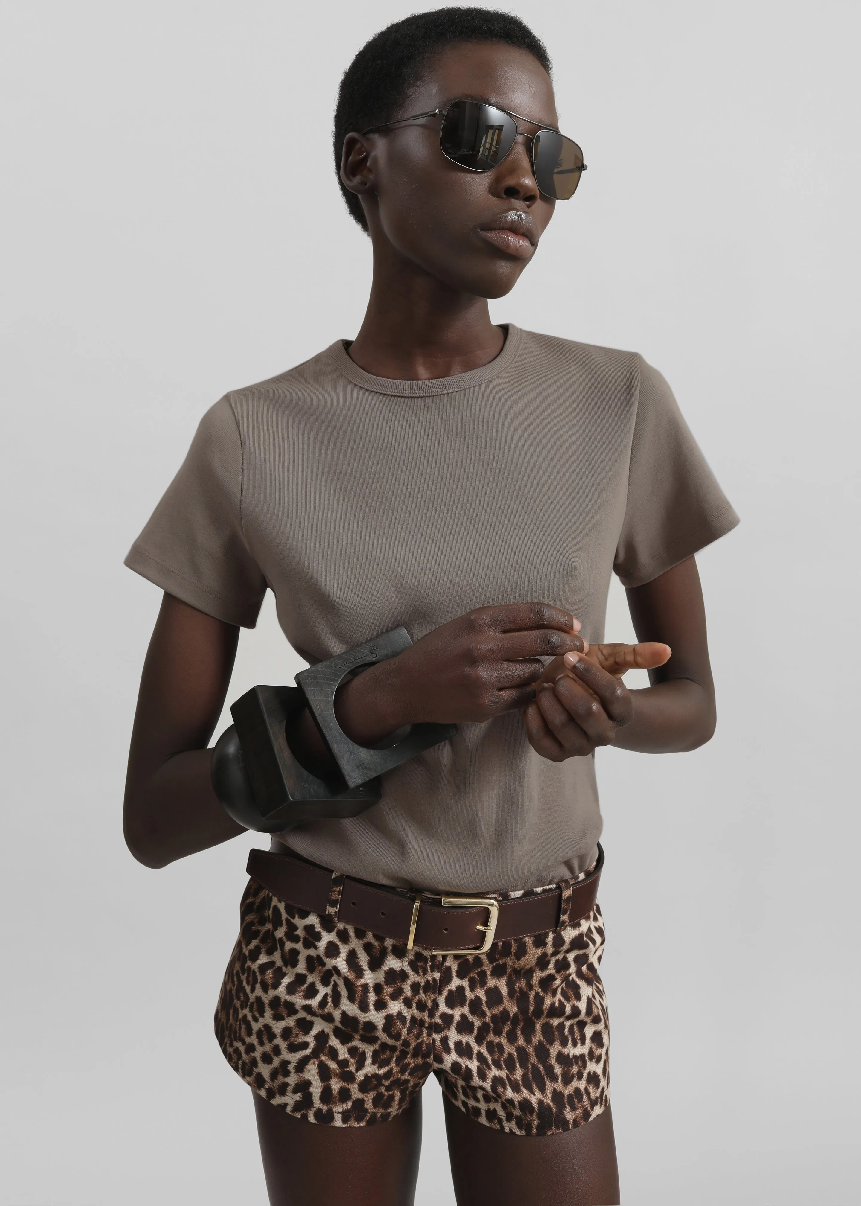 Eben Tee - Taupe sold by Frankie Shop product image thumbnail 5