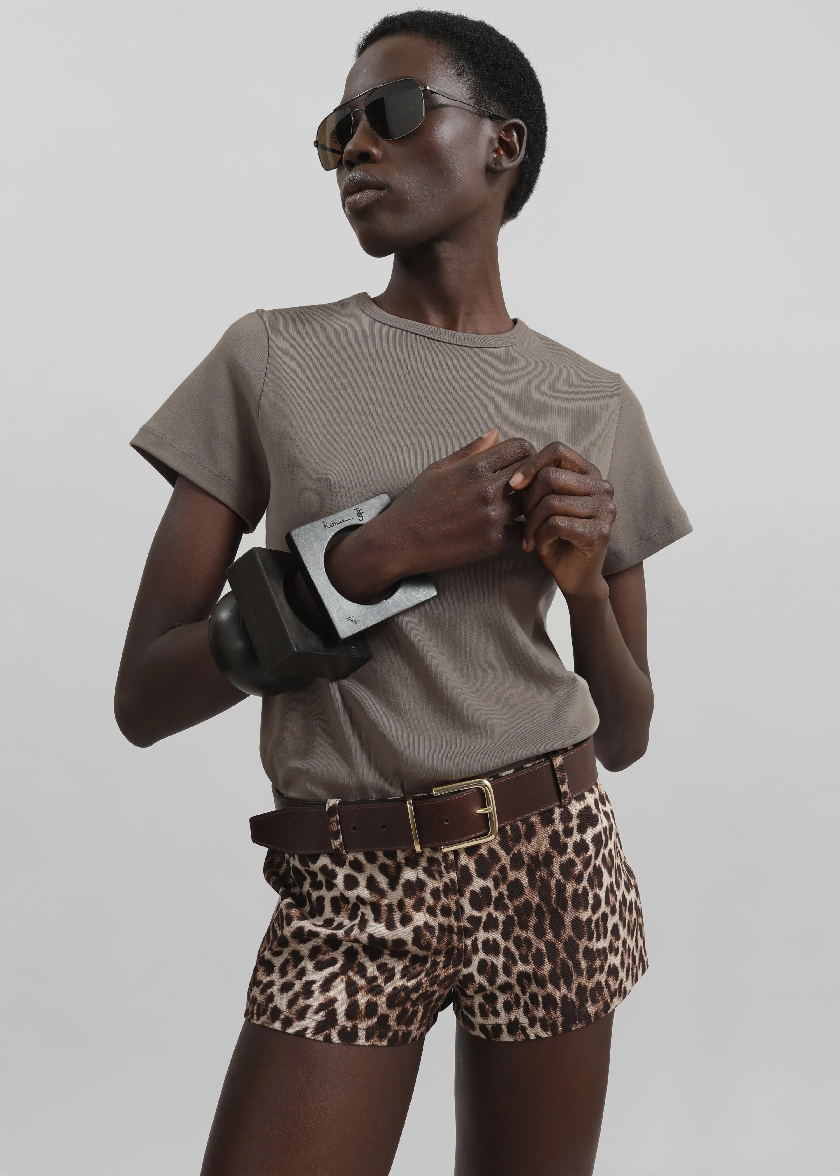 Eben Tee - Taupe sold by Frankie Shop product image thumbnail 3