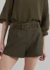 Lise Wool Blend Shorts - Khaki sold by Frankie Shop
