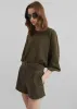 Lise Wool Blend Shorts - Khaki sold by Frankie Shop