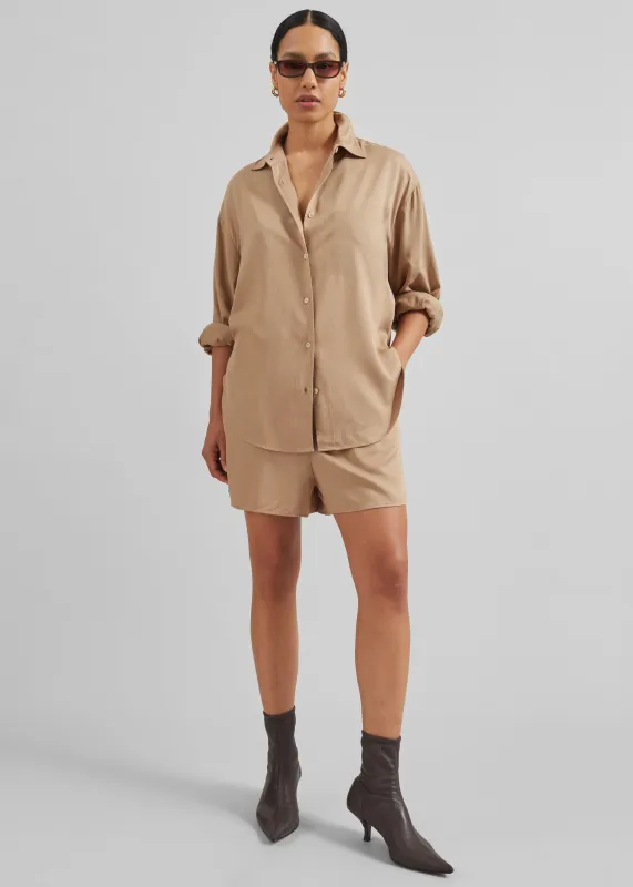 Lui Soft Shirt - Beige sold by Frankie Shop