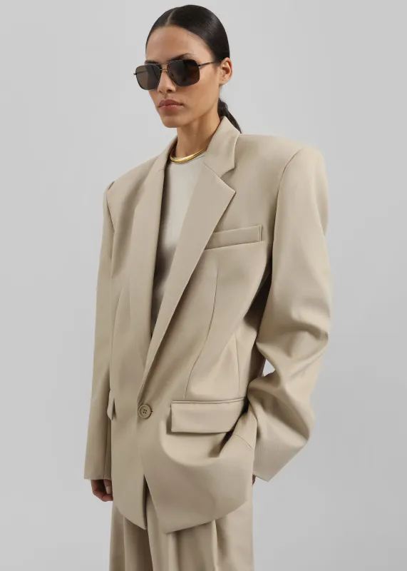 Jun Blazer - Beige made by Frankie Shop