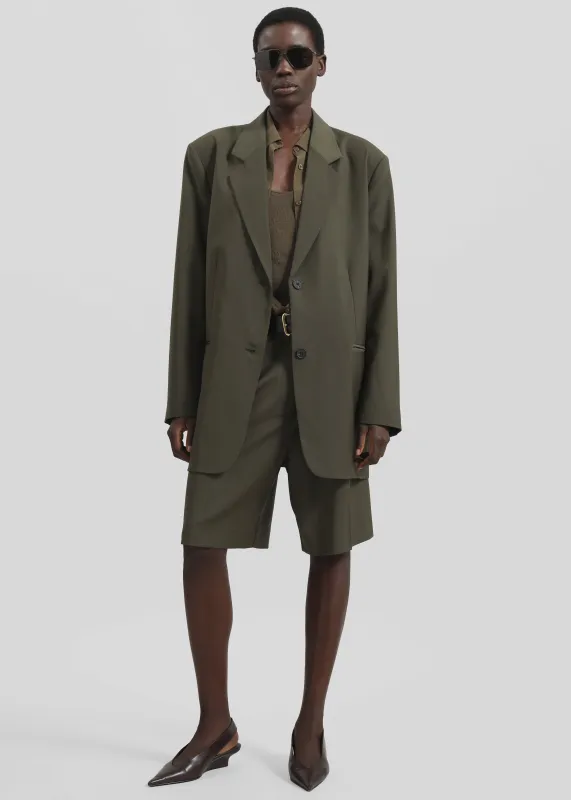 Aiden Wool Blend Blazer - Khaki sold by Frankie Shop