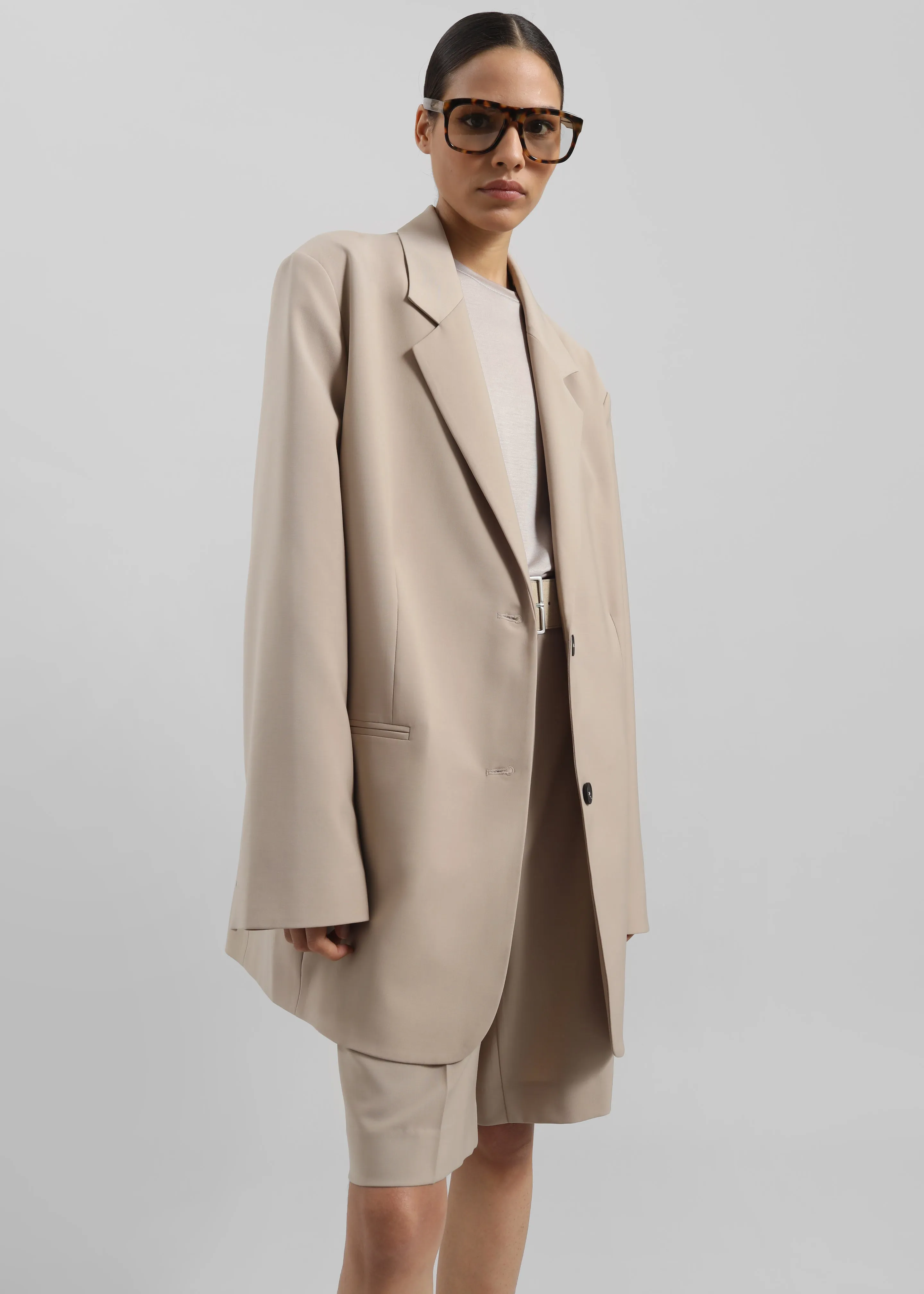 Aiden Wool Blend Blazer - Beige sold by Frankie Shop product image thumbnail 4