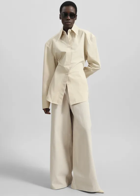 Bec Padded Shirt - Beige sold by Frankie Shop