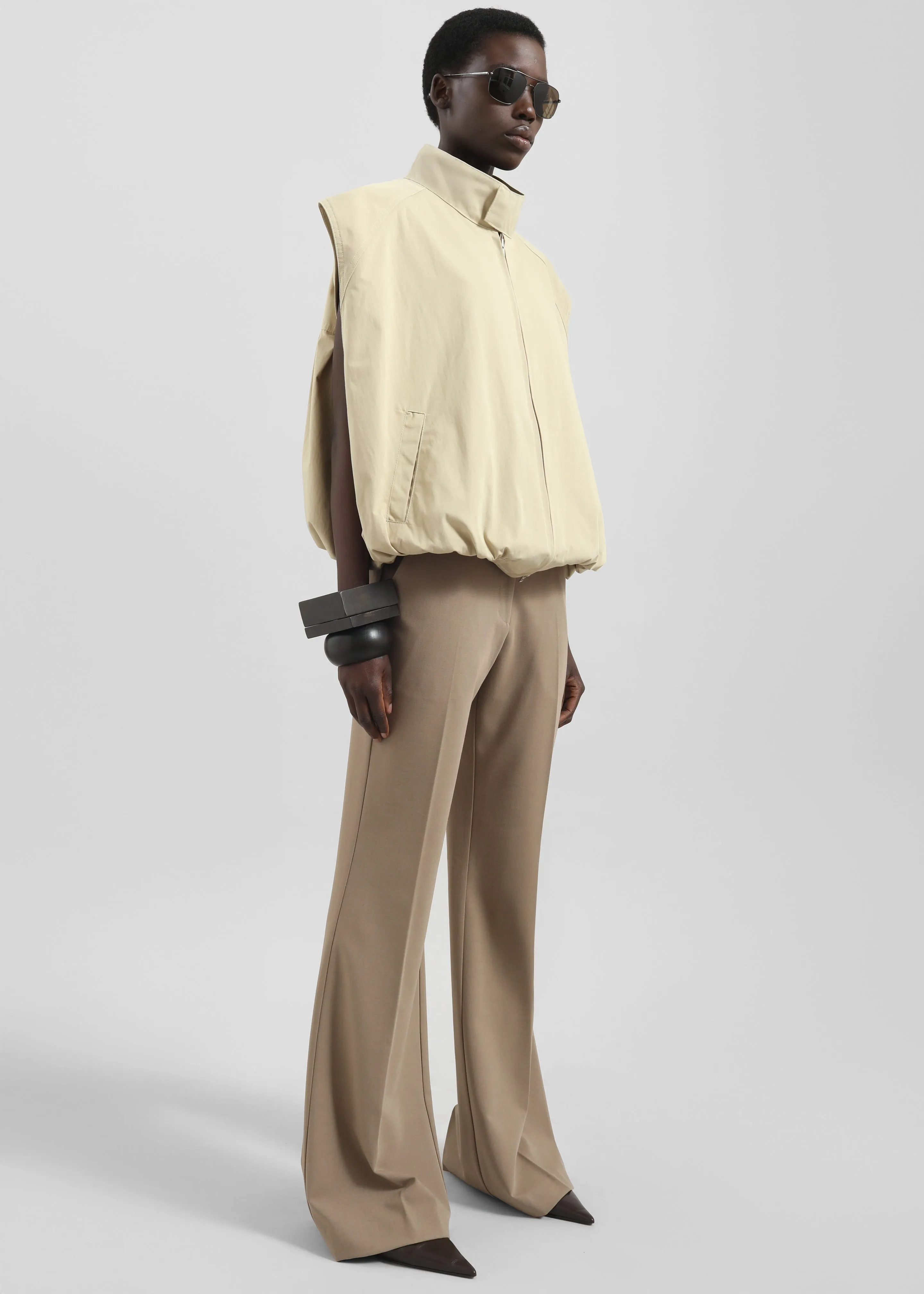 Caldain Sleeveless Jacket - Beige sold by Frankie Shop product image thumbnail 2
