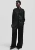 Mirca Satin Elastic Pants - Black sold by Frankie Shop