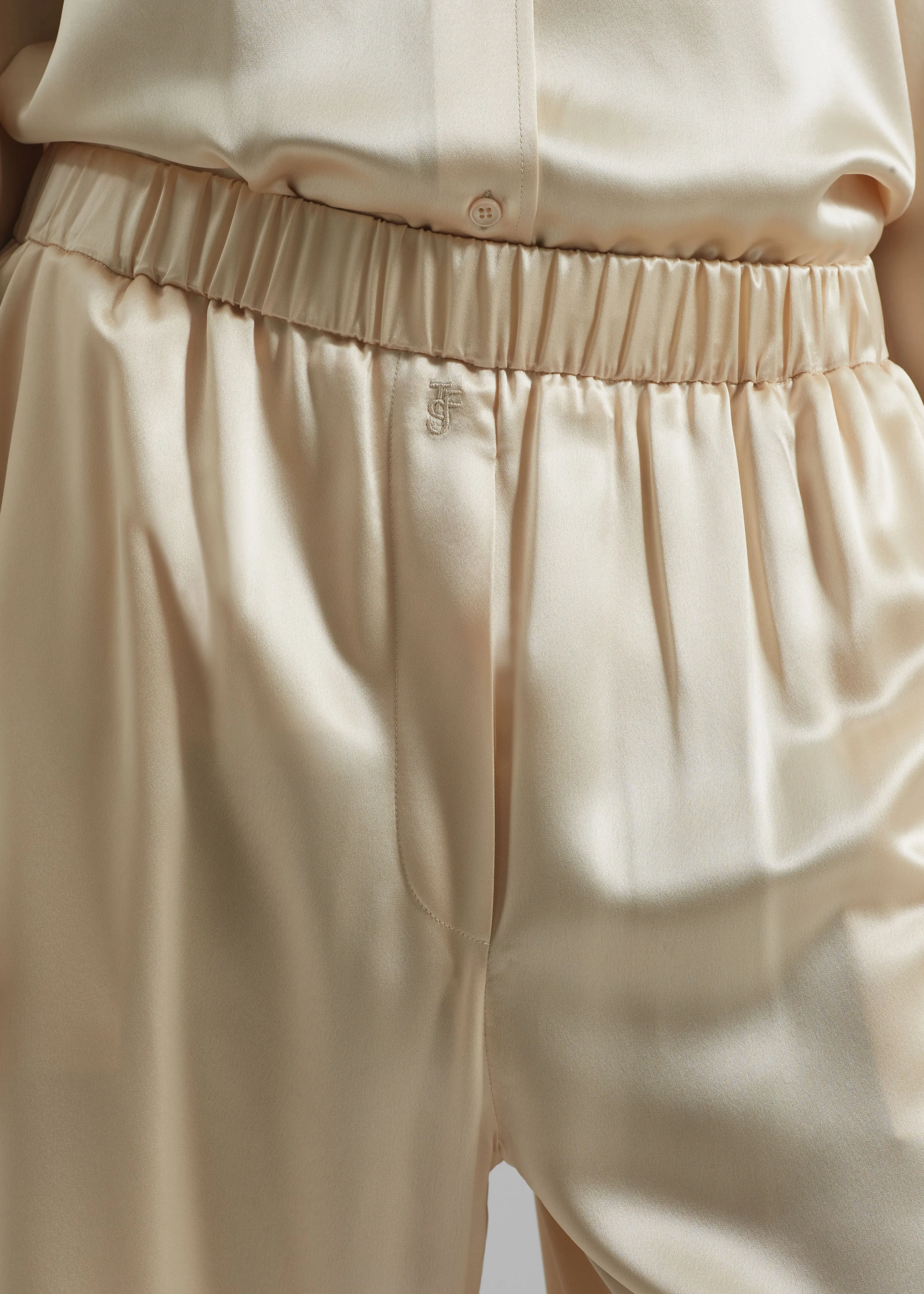 Mirca Satin Elastic Pants - Champagne sold by Frankie Shop product image thumbnail 3