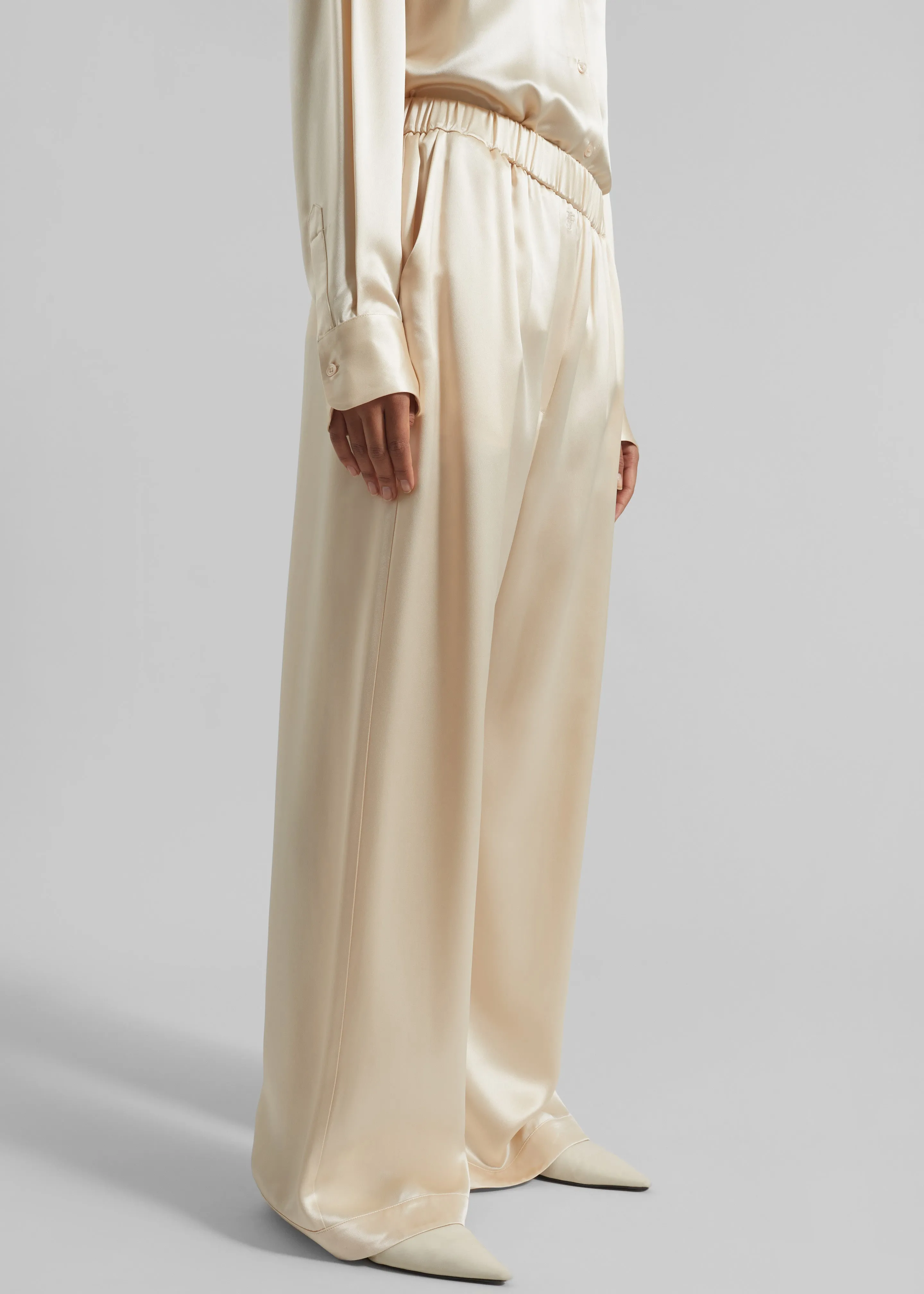 Mirca Satin Elastic Pants - Champagne sold by Frankie Shop product image thumbnail 4