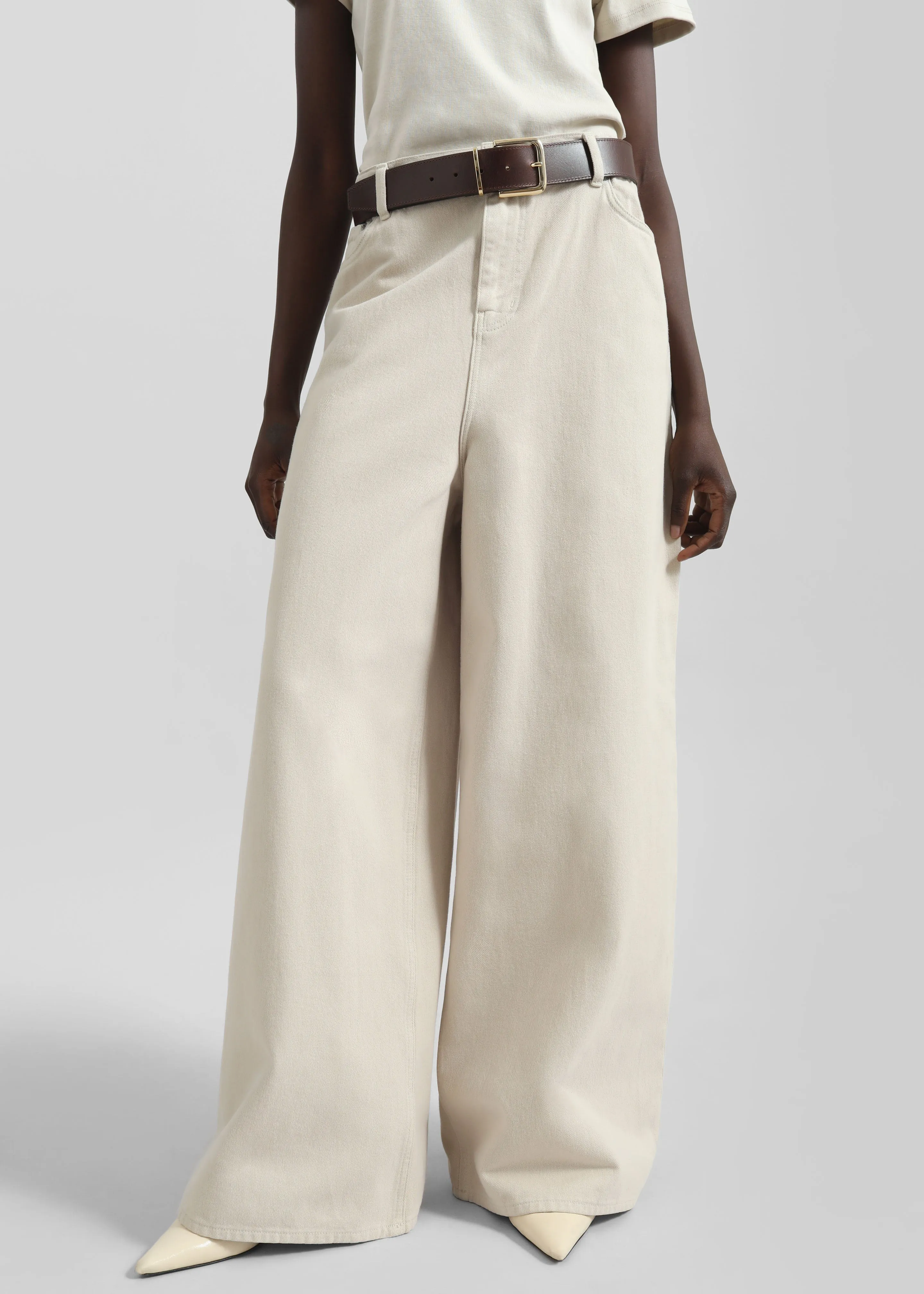 Sasha Wide Leg Jeans - Sand sold by Frankie Shop product image thumbnail 2
