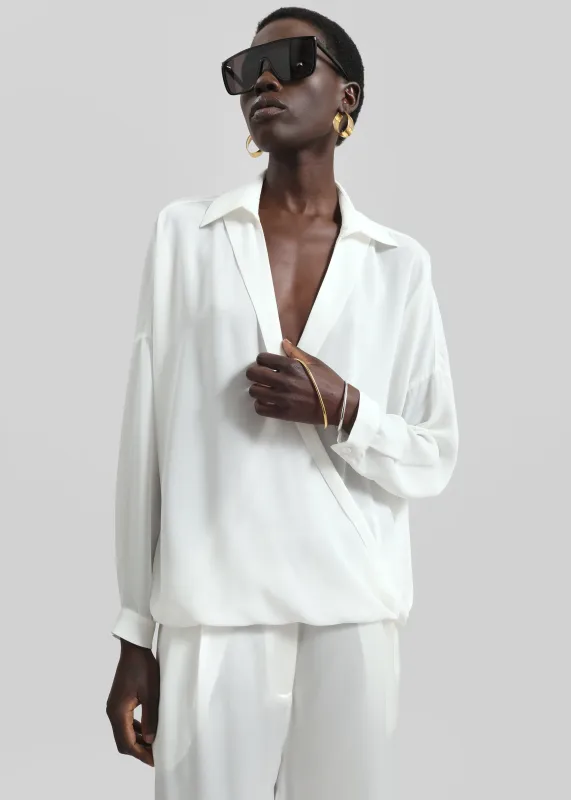 Roseau Blouse - White made by Frankie Shop
