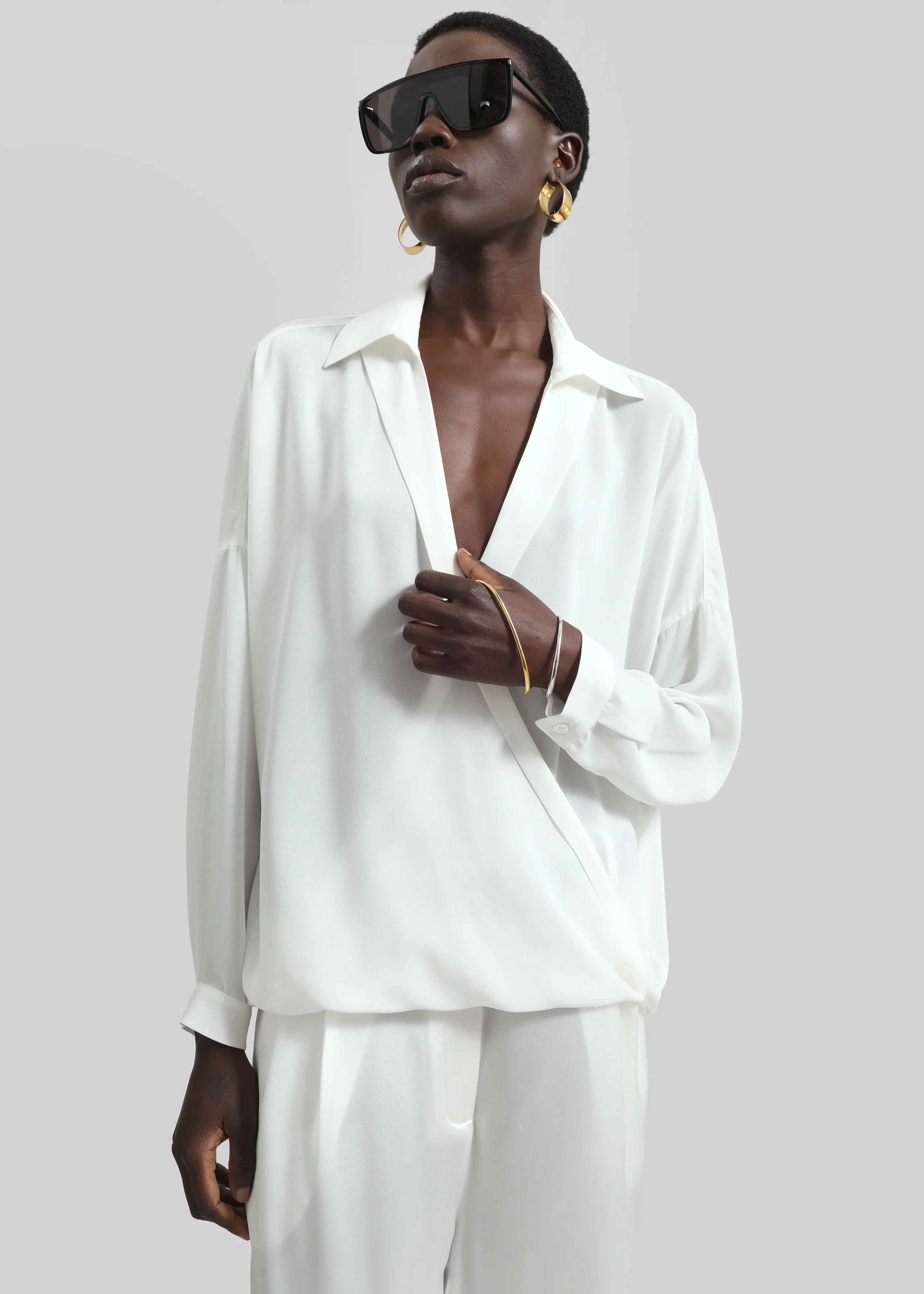 Roseau Blouse - White sold by Frankie Shop