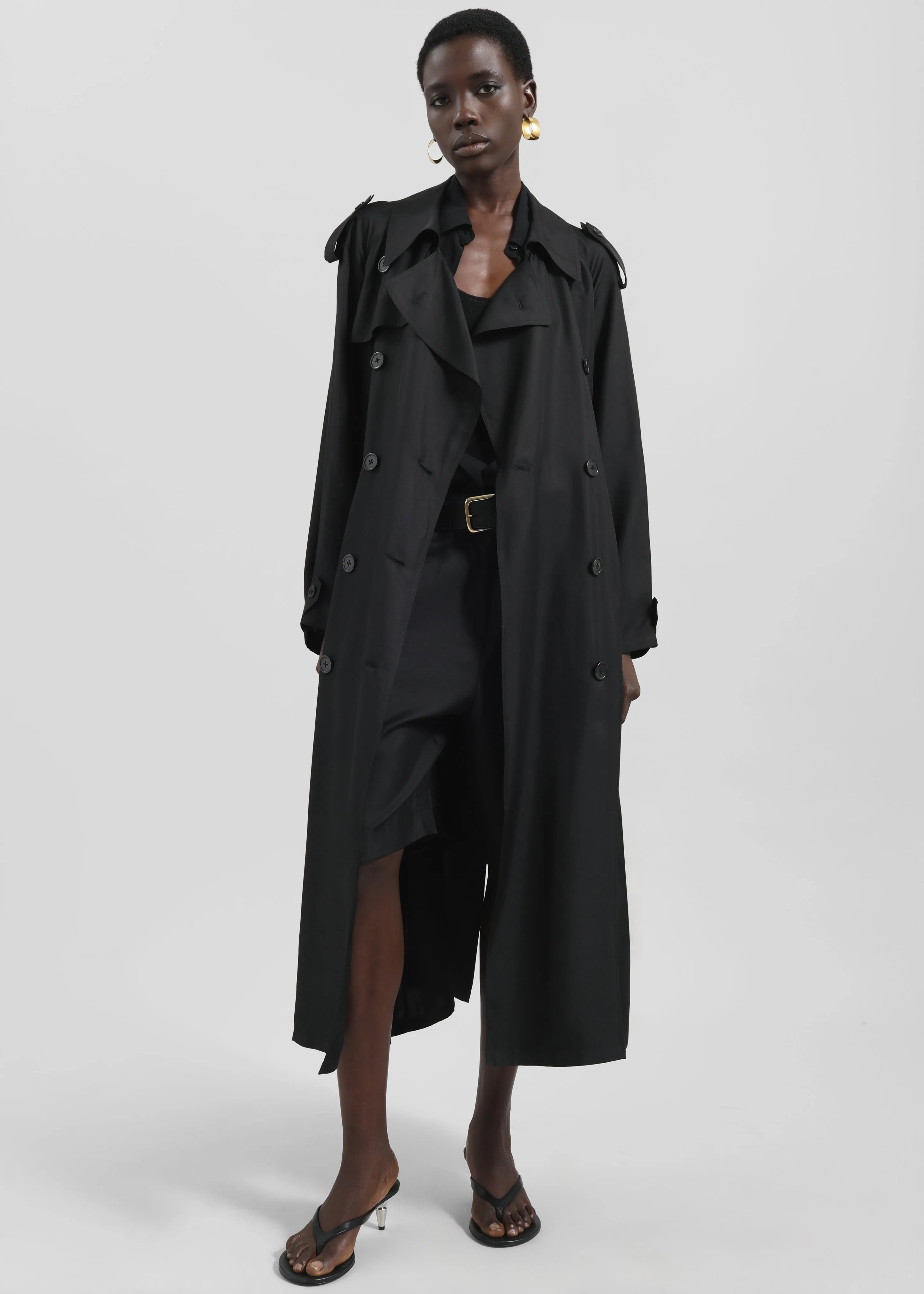 Veyron Silk Trench - Black sold by Frankie Shop product image thumbnail 3