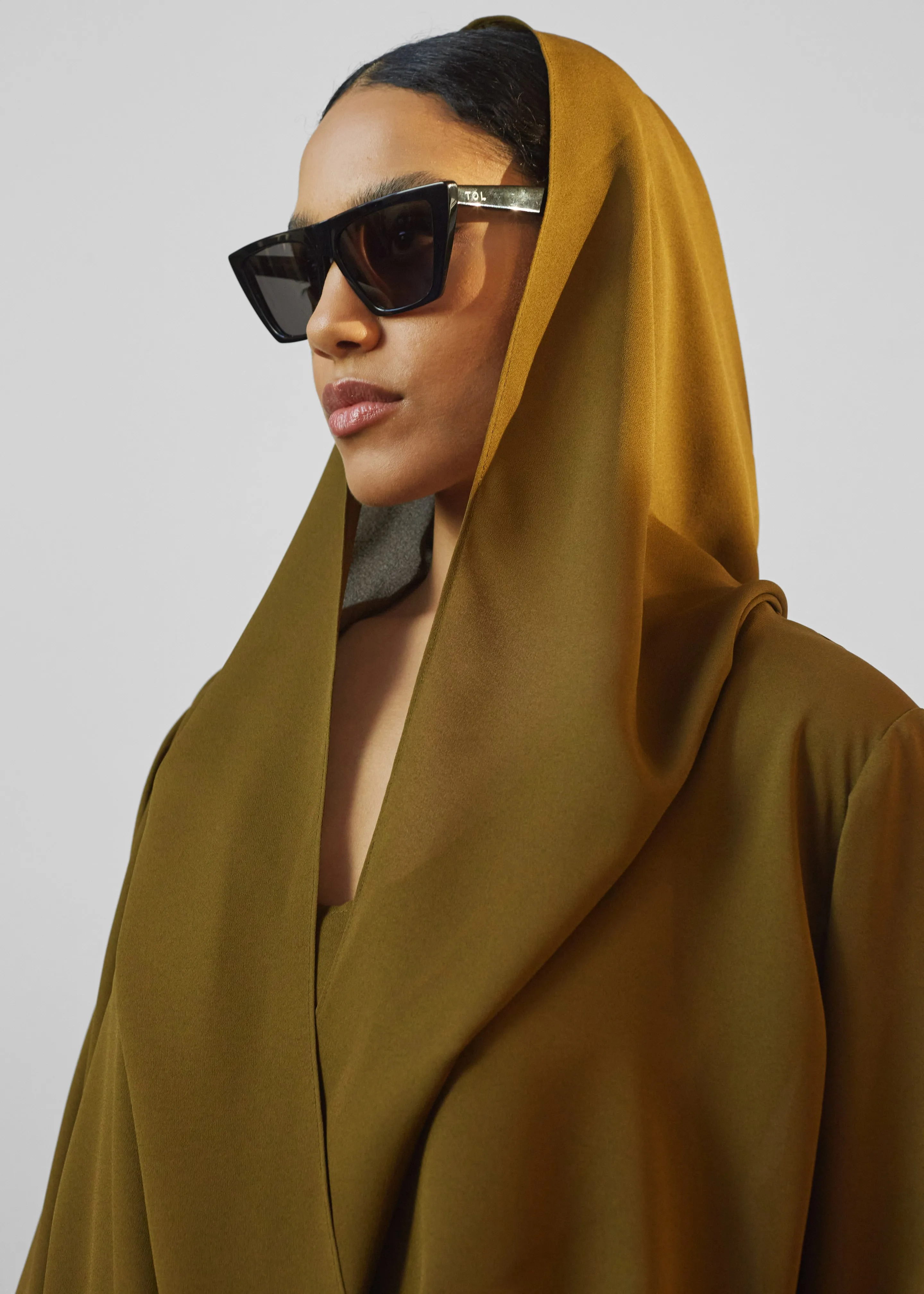 Annie Fluid Hooded Blouse - Khaki Bronze sold by Frankie Shop product image thumbnail 2