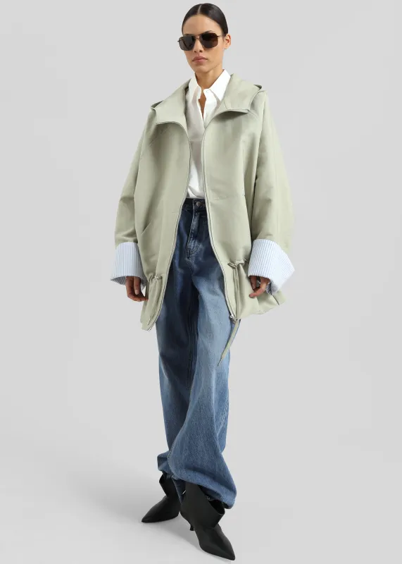 Calvor Drawstring Jacket - Sage made by Frankie Shop