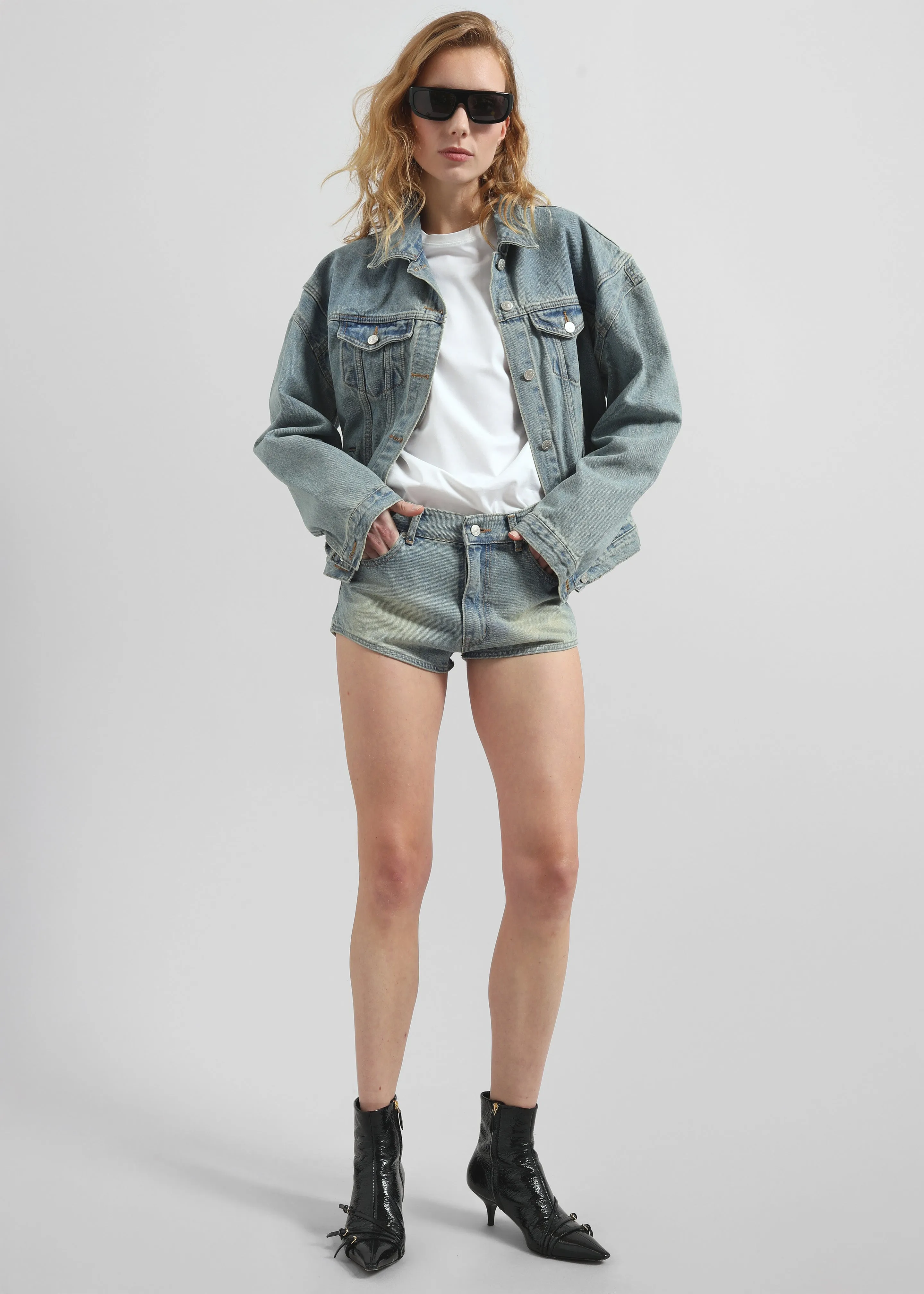 Ceylon Denim Hot Pants - Light Wash sold by Frankie Shop product image thumbnail 5