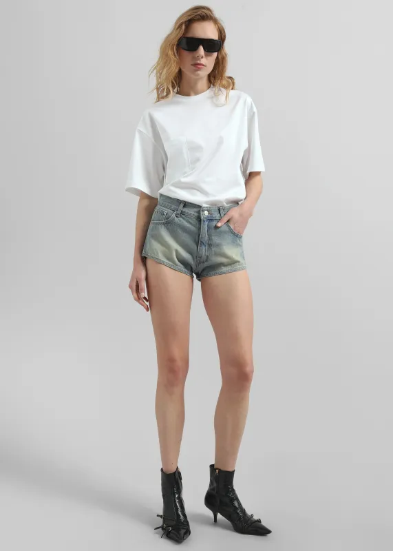Ceylon Denim Hot Pants - Light Wash sold by Frankie Shop