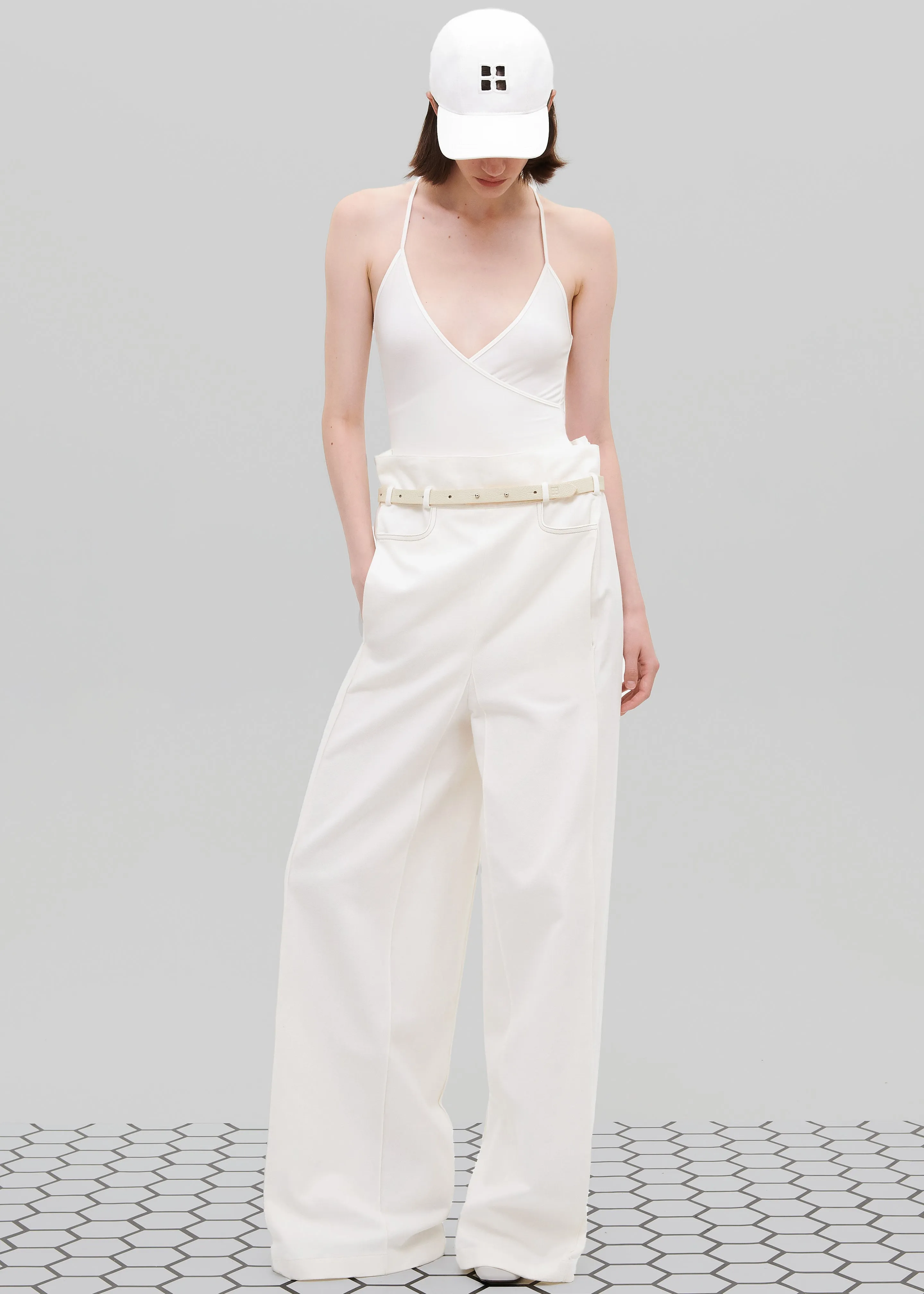 Bevza Wrap Bodysuit - Ivory sold by Frankie Shop product image thumbnail 3