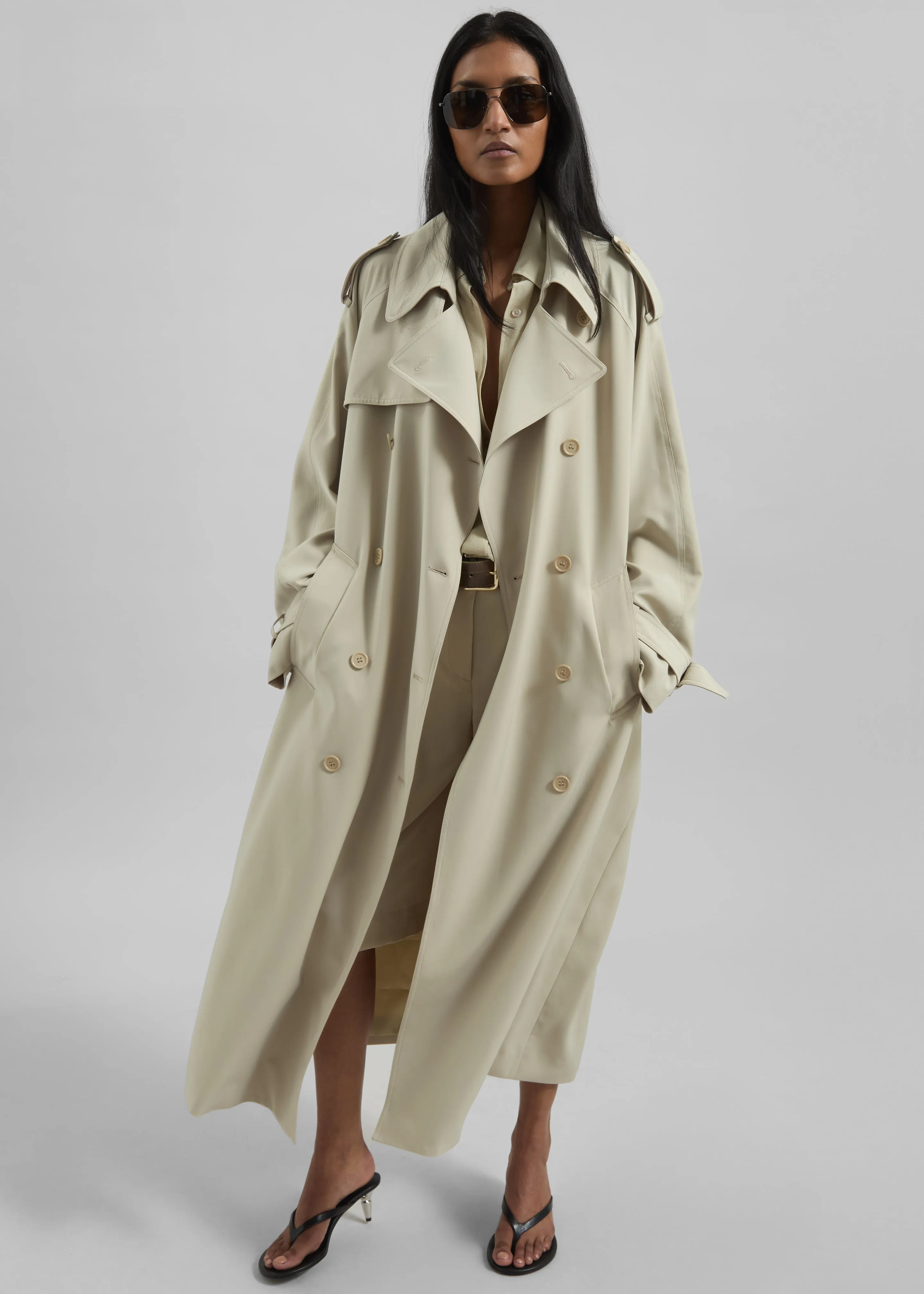 Veyron Trench Coat - Cement sold by Frankie Shop product image thumbnail 4