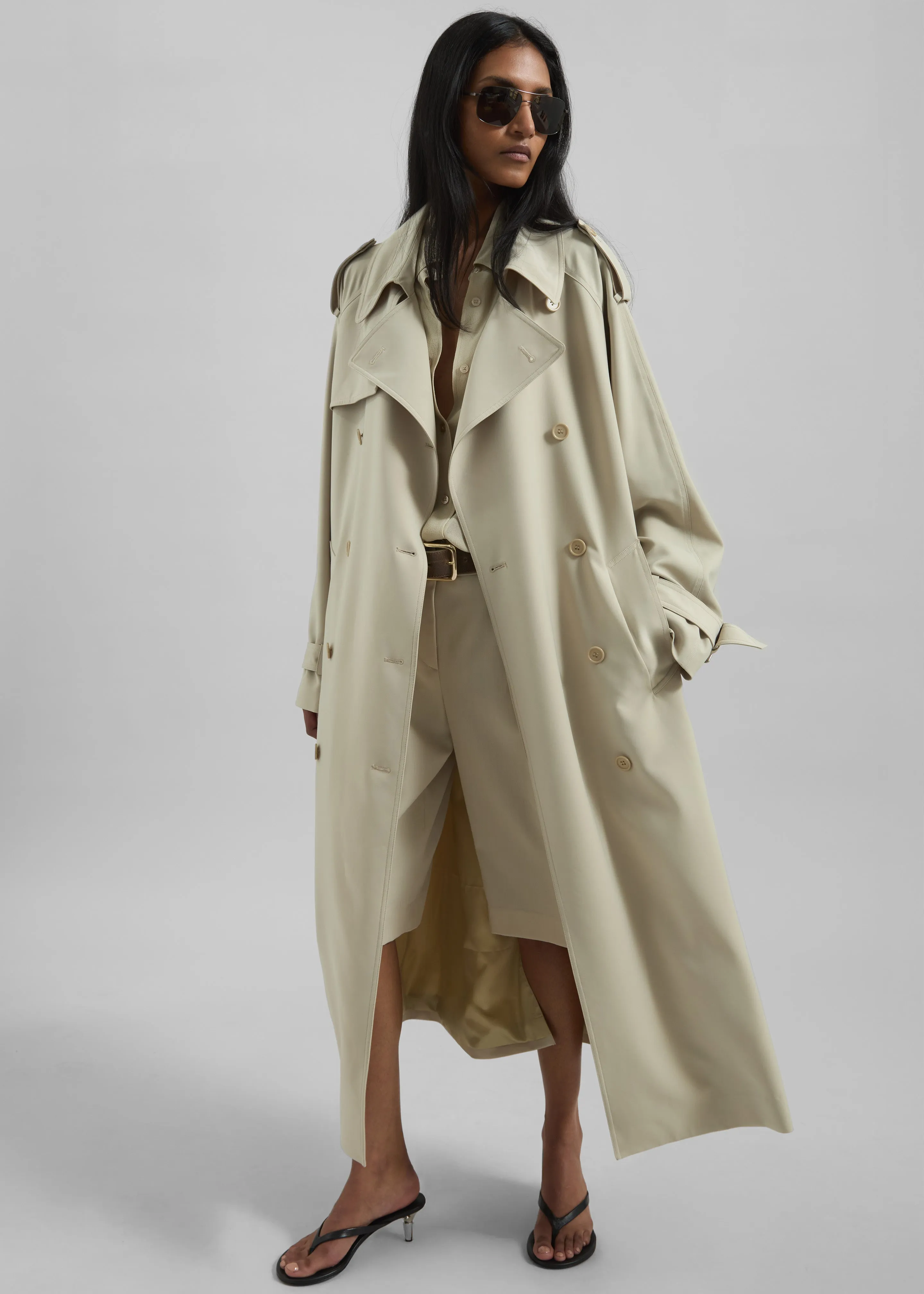 Veyron Trench Coat - Cement sold by Frankie Shop
