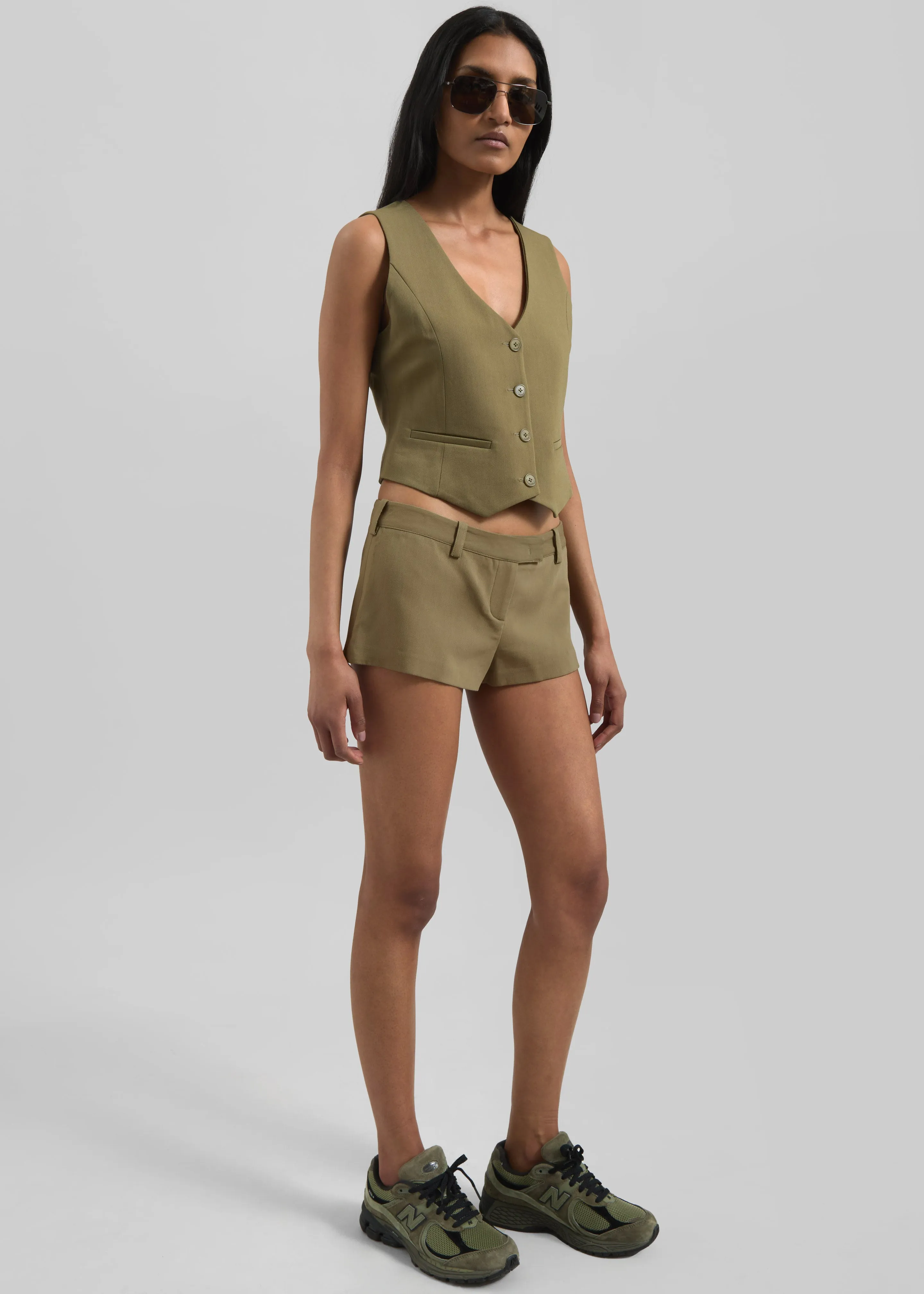 Roma Vest - Khaki sold by Frankie Shop product image thumbnail 3