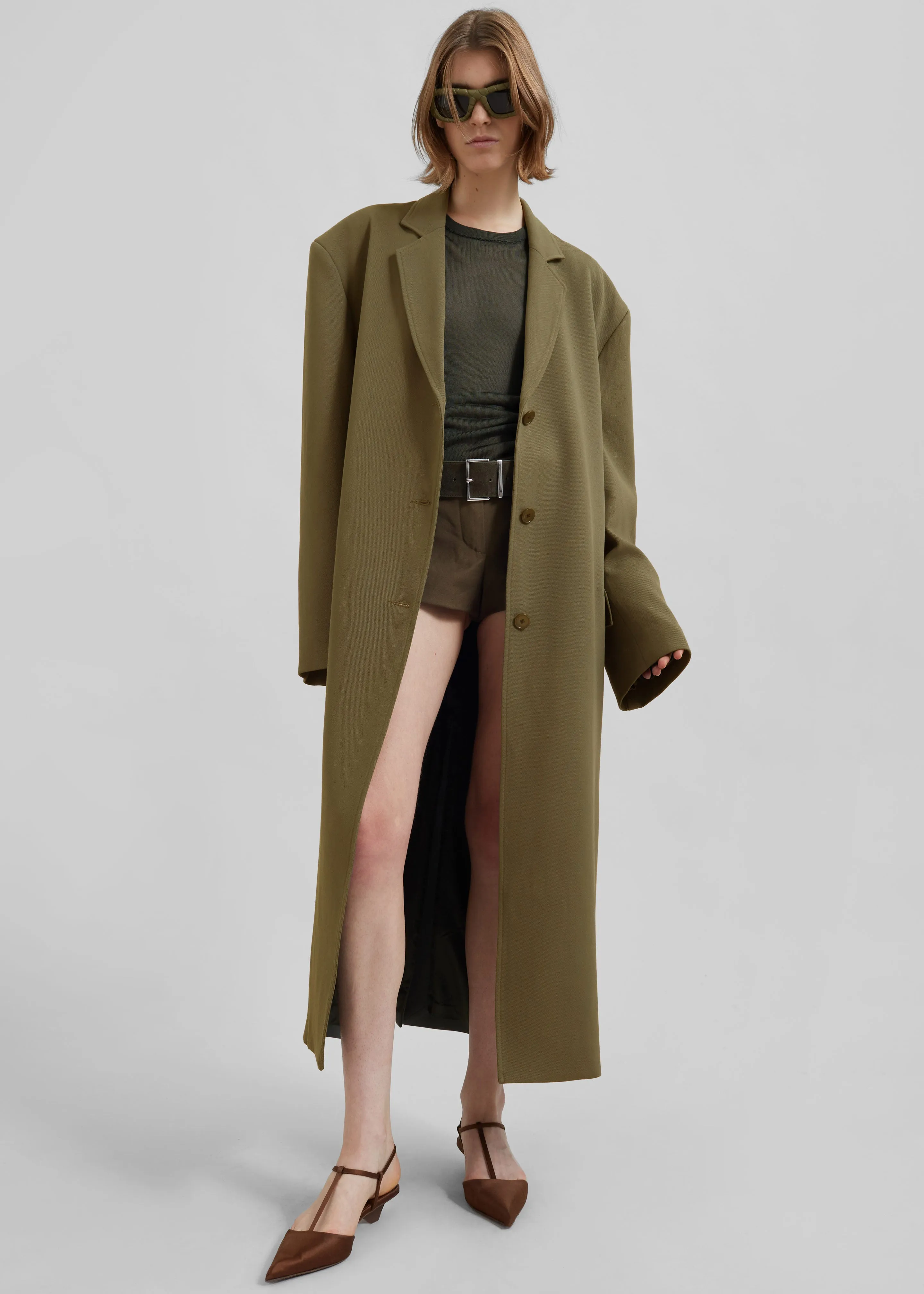 Tribeca Long Coat - Khaki sold by Frankie Shop product image thumbnail 4