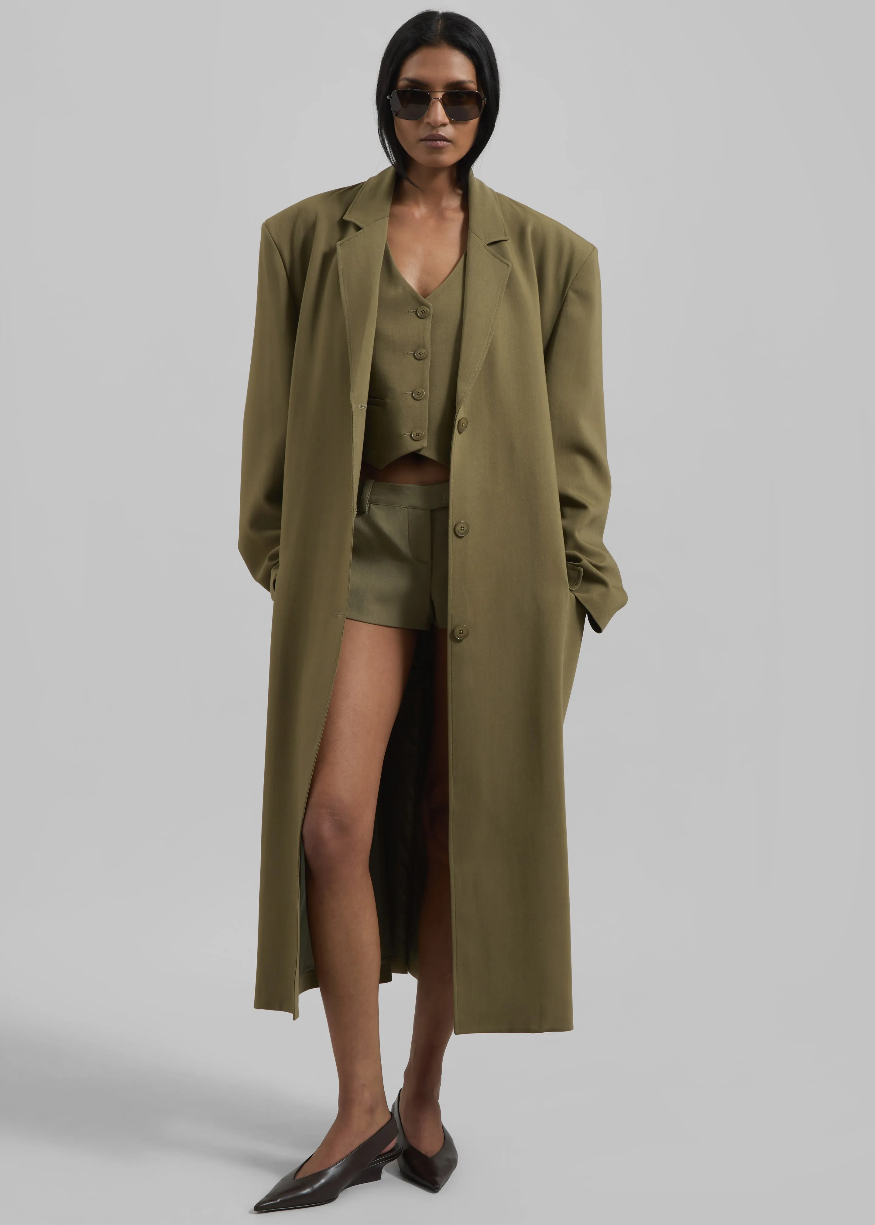 Tribeca Long Coat - Khaki sold by Frankie Shop product image thumbnail 3