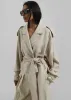 Simona Short Trench - Cement sold by Frankie Shop